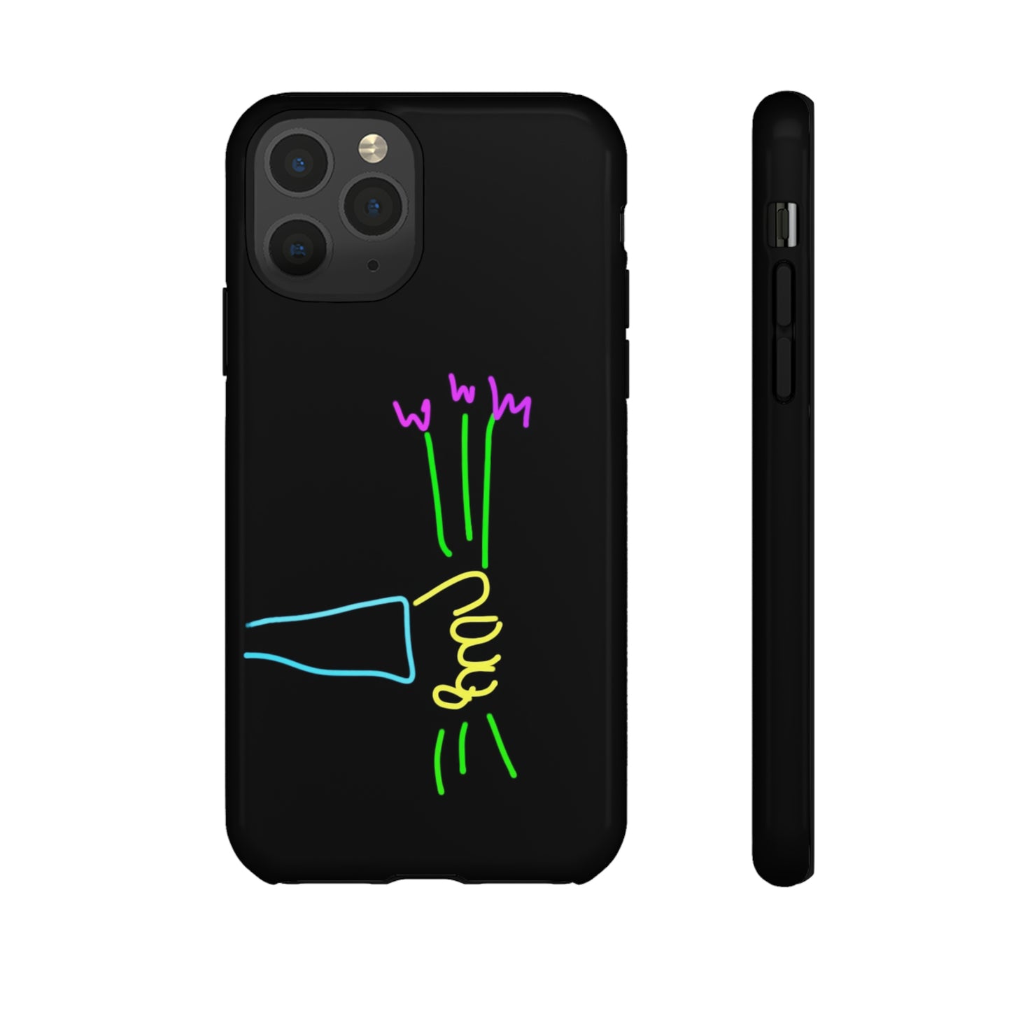 3 Purple Flowers- Tough Cases- 46 Phone Styles