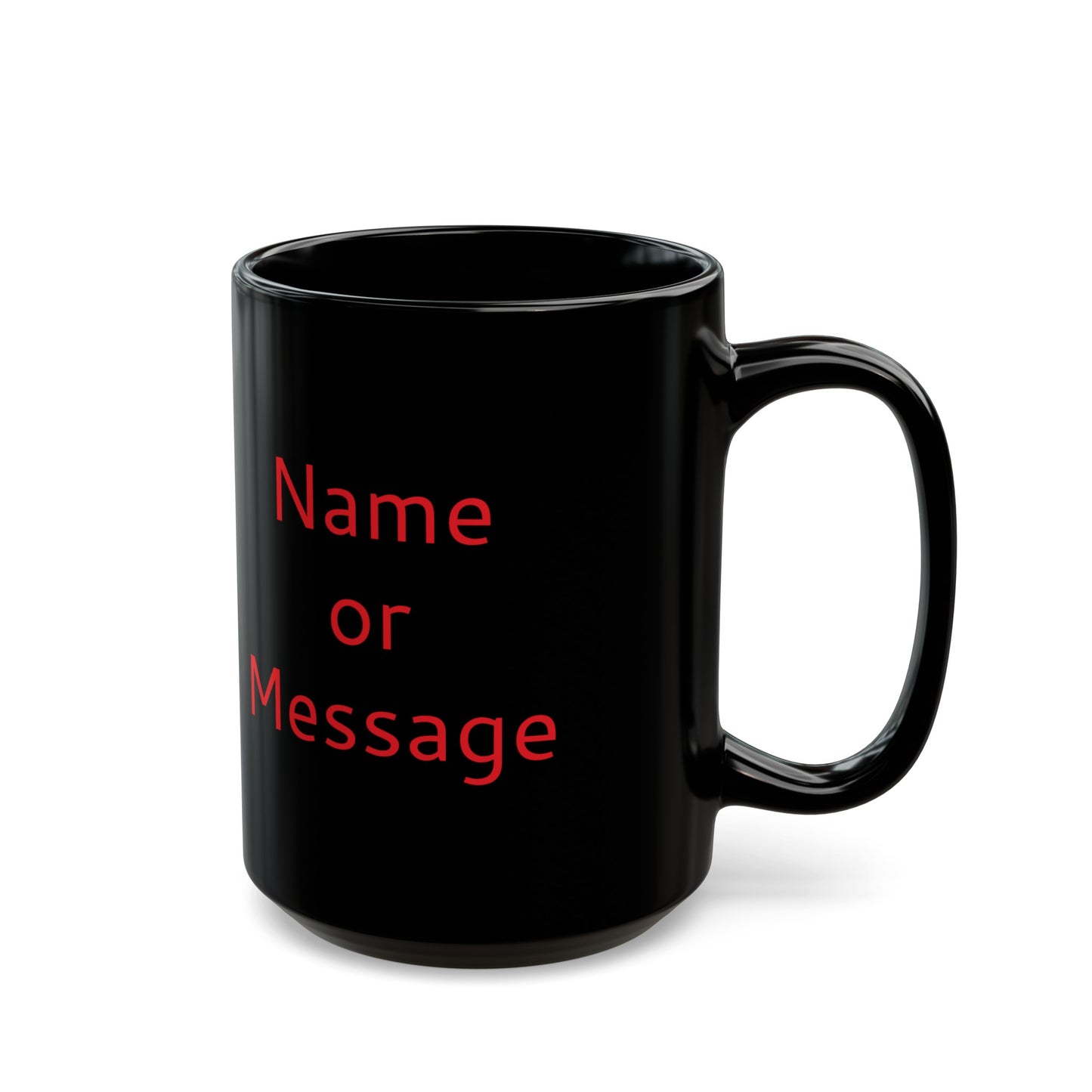 Your Monogram, CUSTOMIZE- Black Mug, 15oz- K