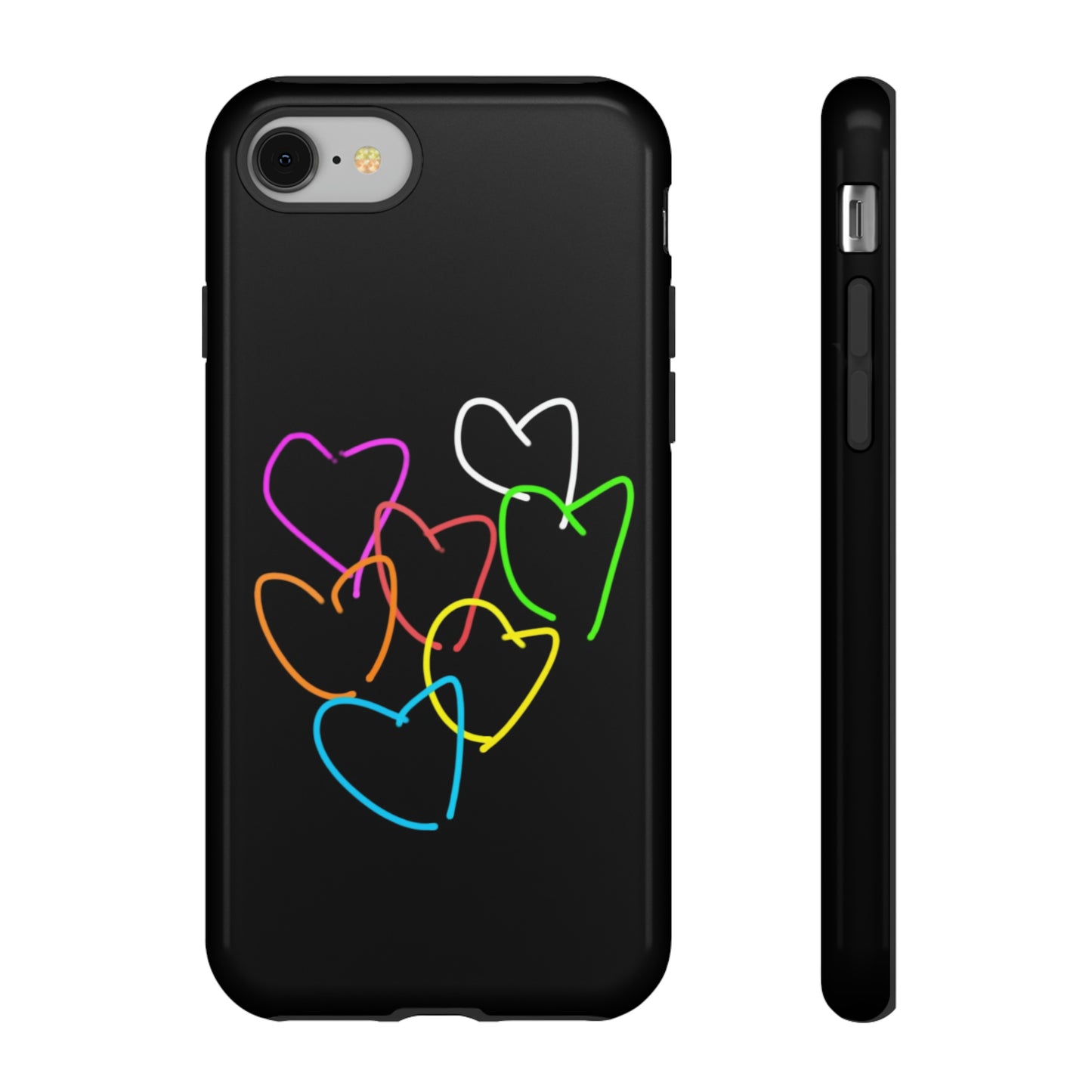 Colorful Hearts-Tough Cases- Large Hearts-- 46 Phone Styles