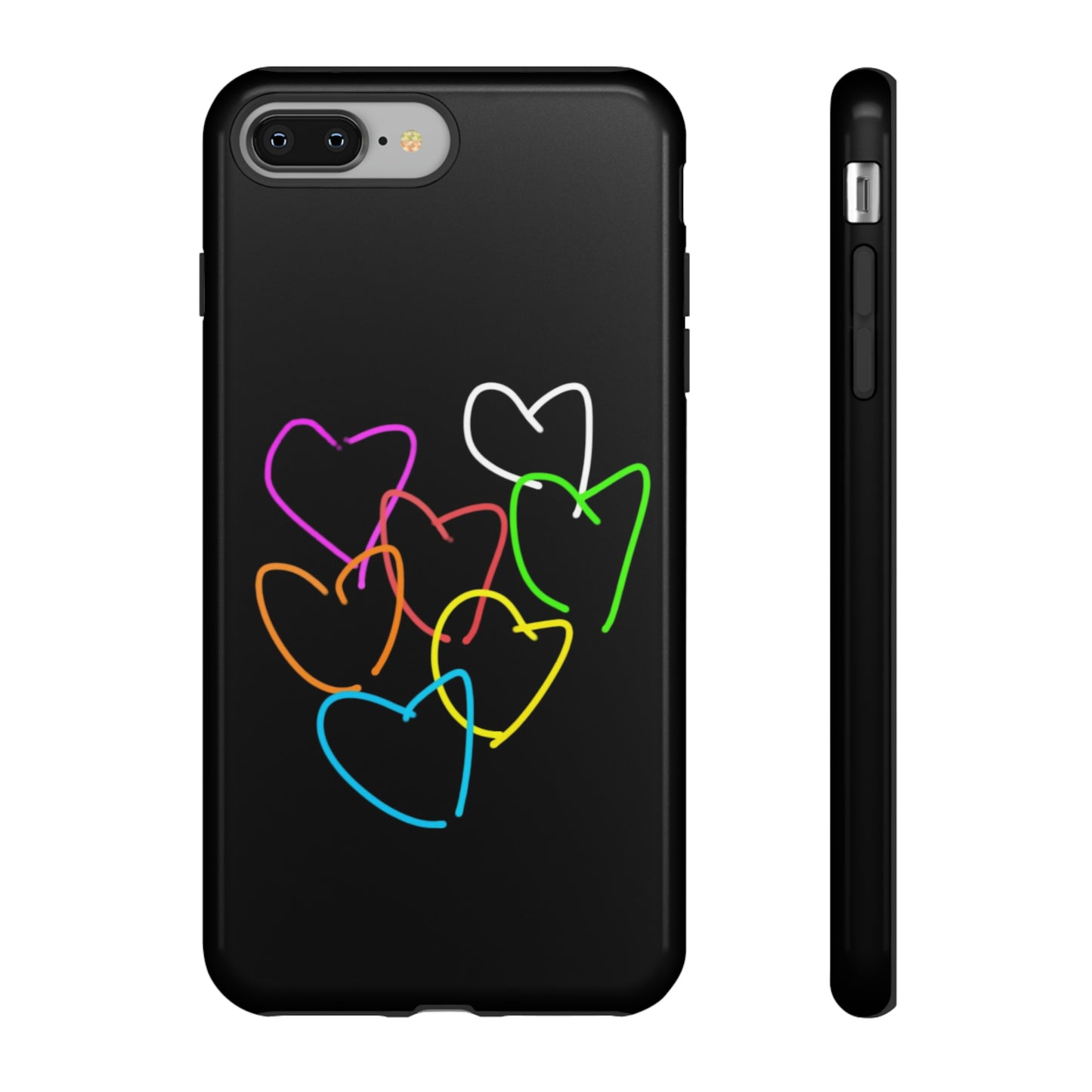 Colorful Hearts-Tough Cases- Large Hearts-- 46 Phone Styles