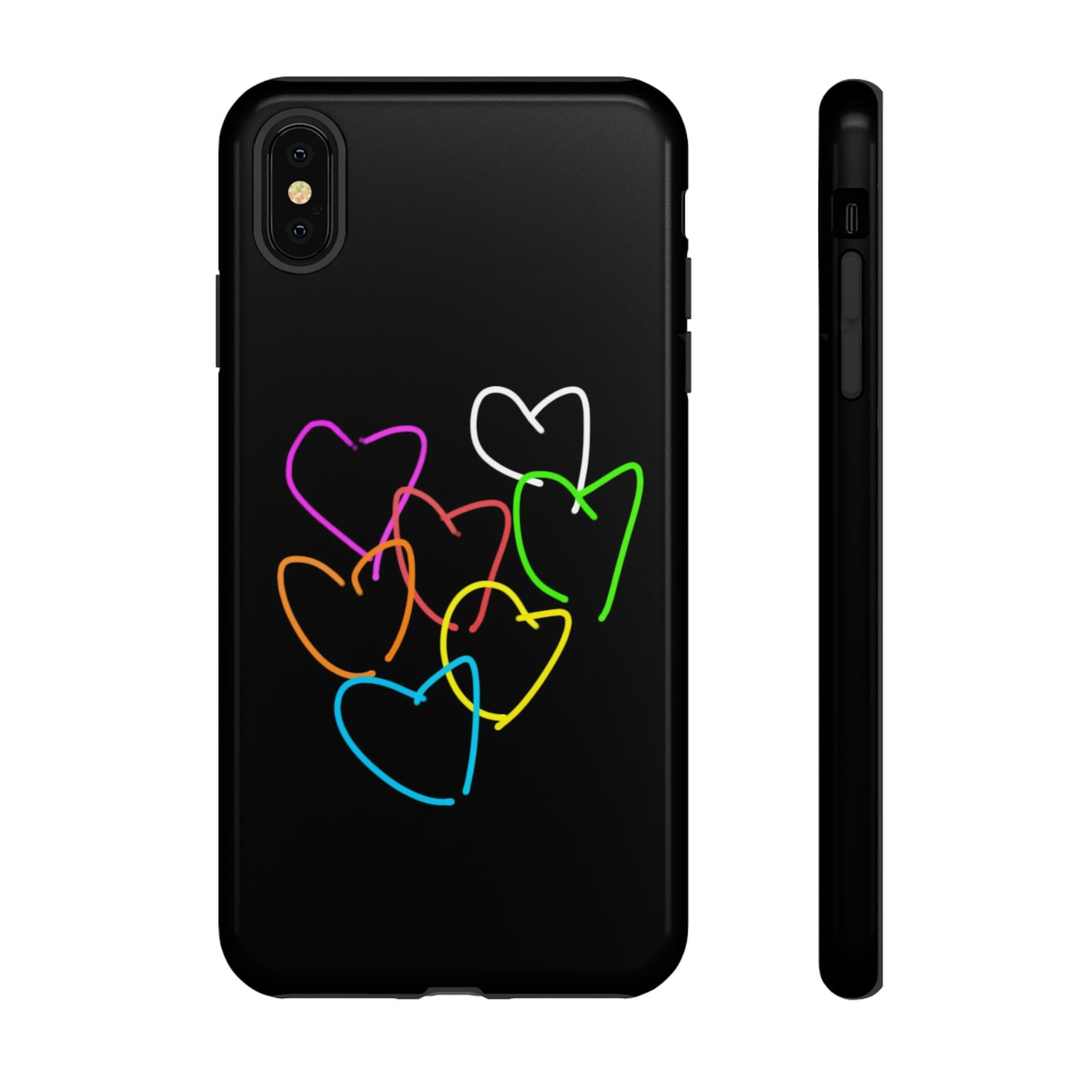 Colorful Hearts-Tough Cases- Large Hearts-- 46 Phone Styles