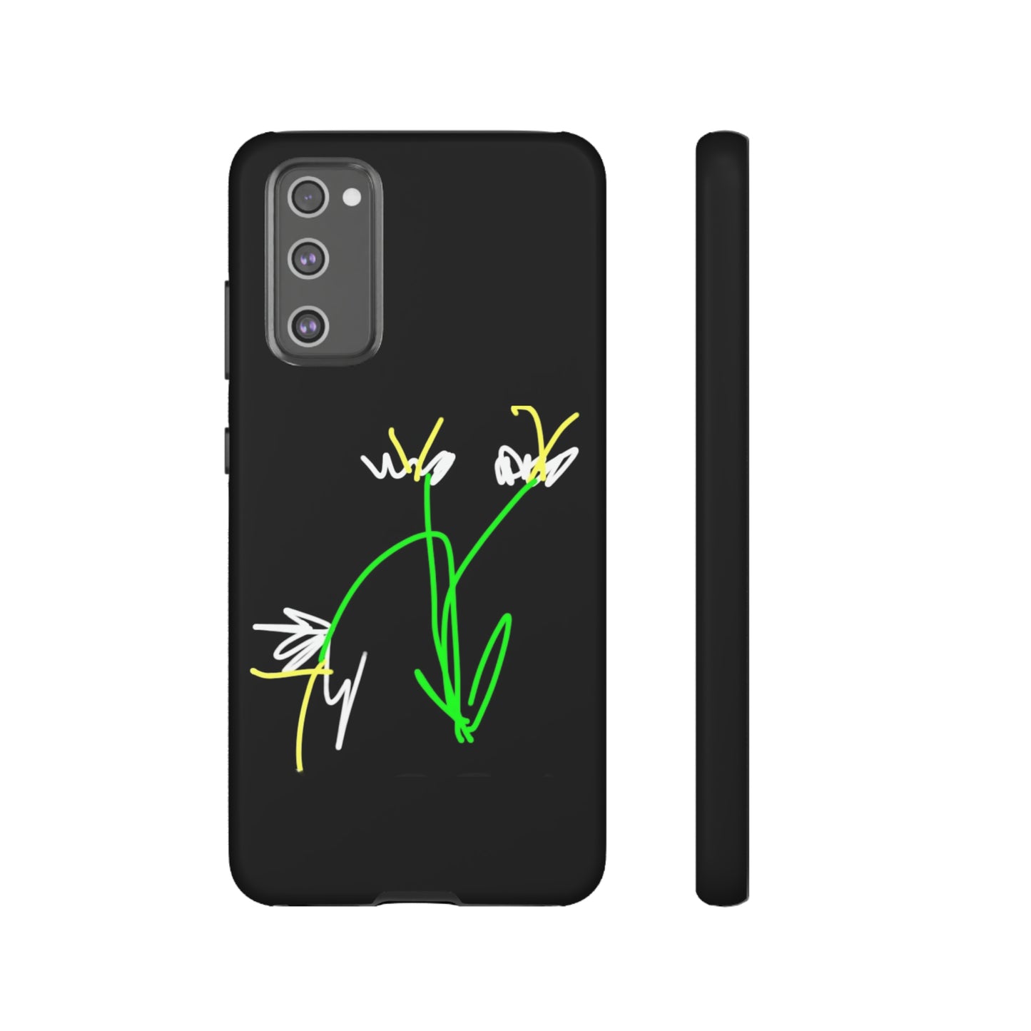 3 White Flowers- Tough Cases- 46 Phone Styles