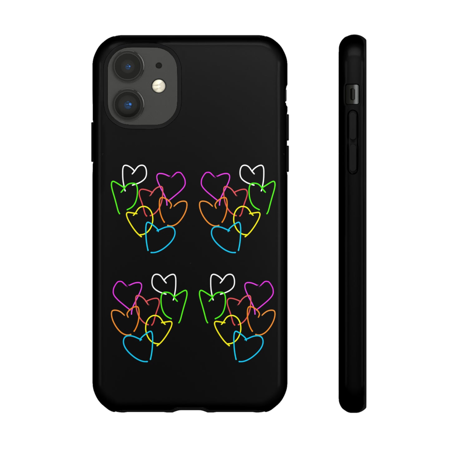 Colorful Hearts- Tough Cases- 46 Phone Styles