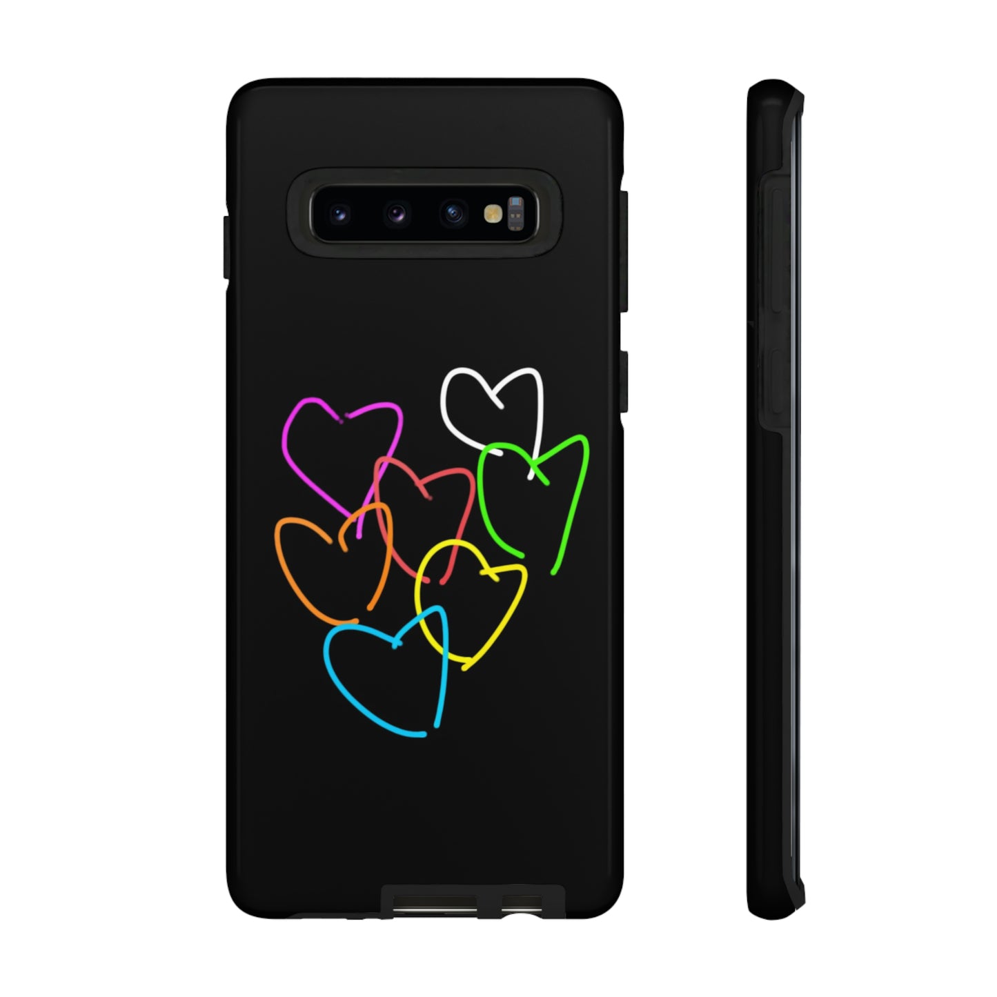 Colorful Hearts-Tough Cases- Large Hearts-- 46 Phone Styles