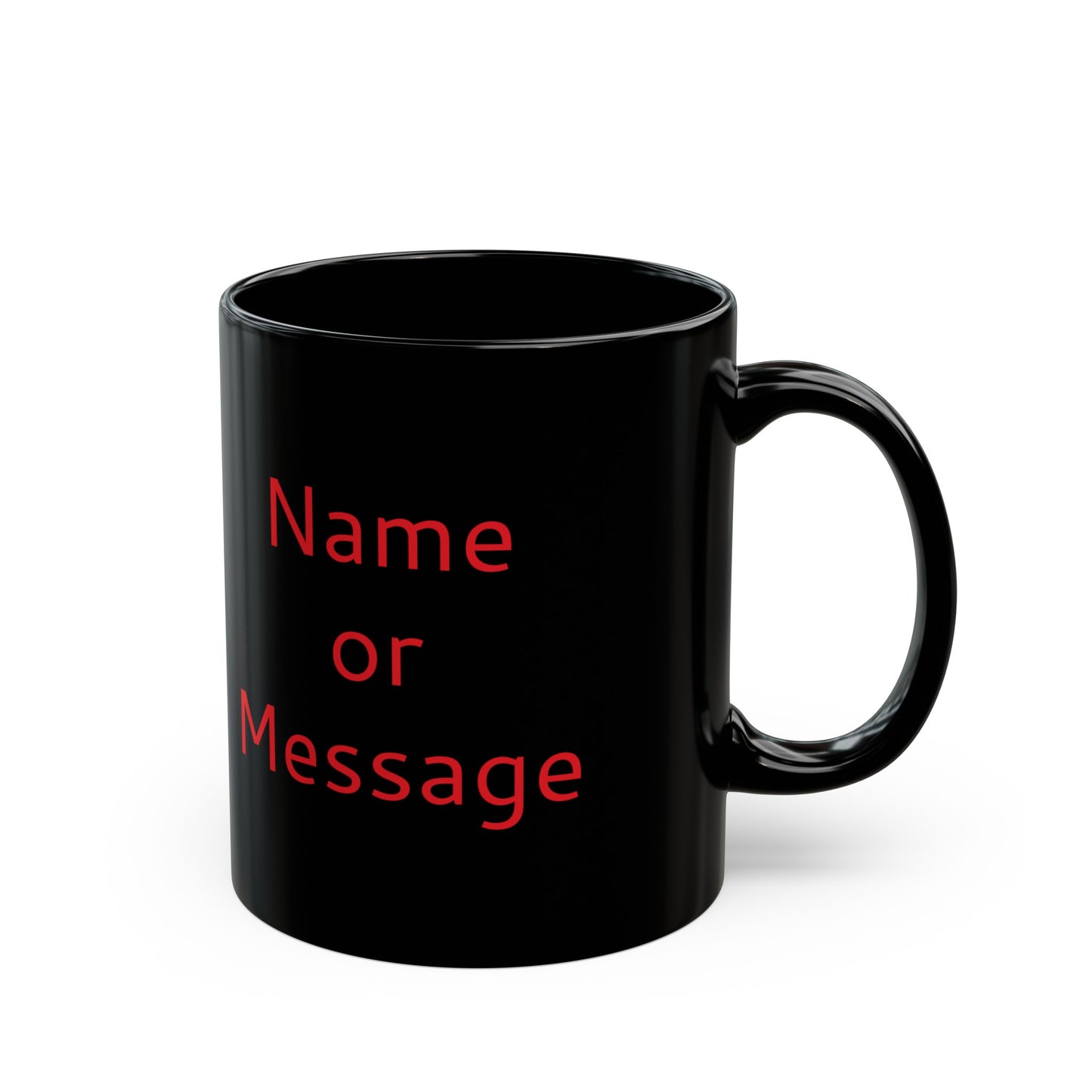 Your Monogram, CUSTOMIZE- Black Mug, 15oz- K