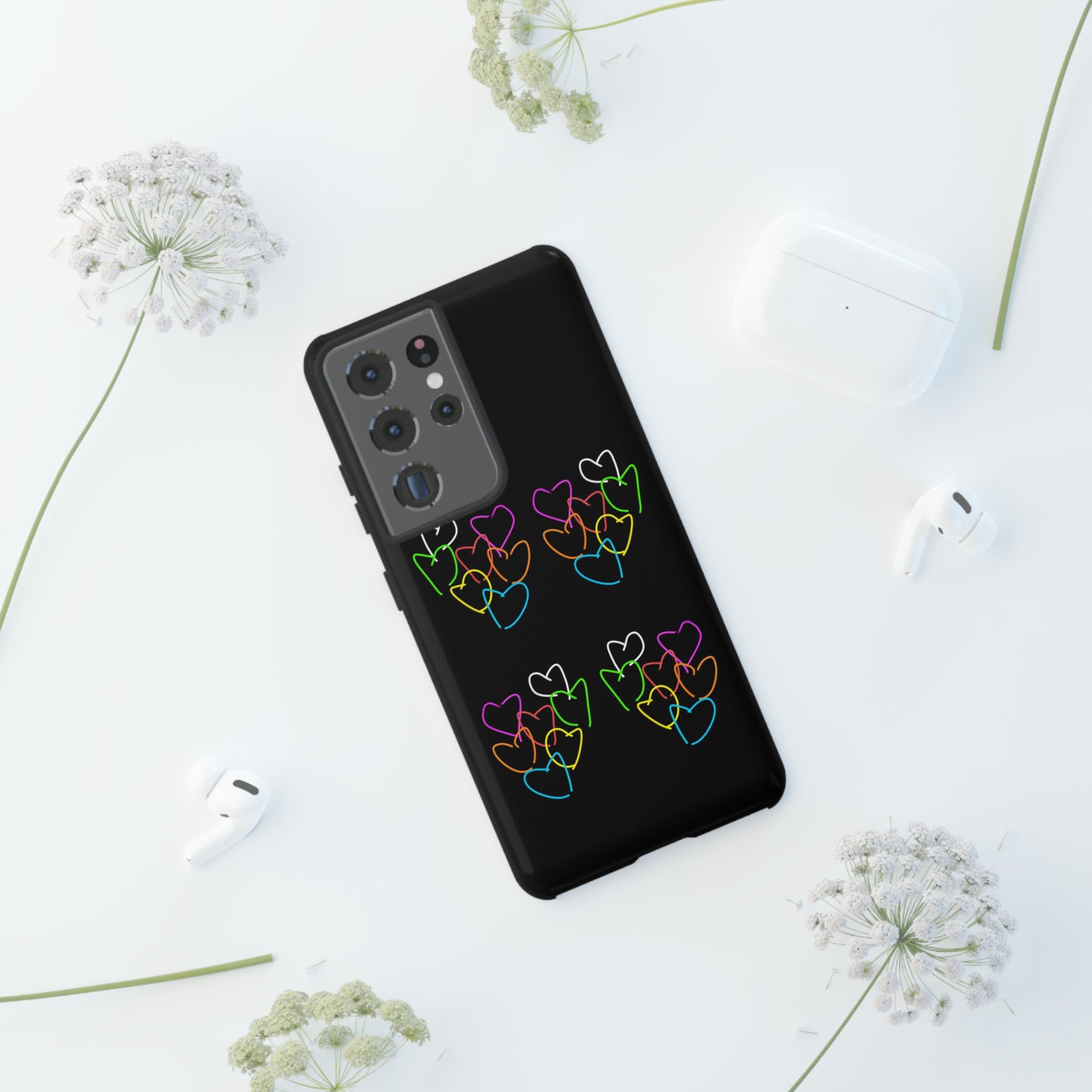 Colorful Hearts- Tough Cases- 46 Phone Styles