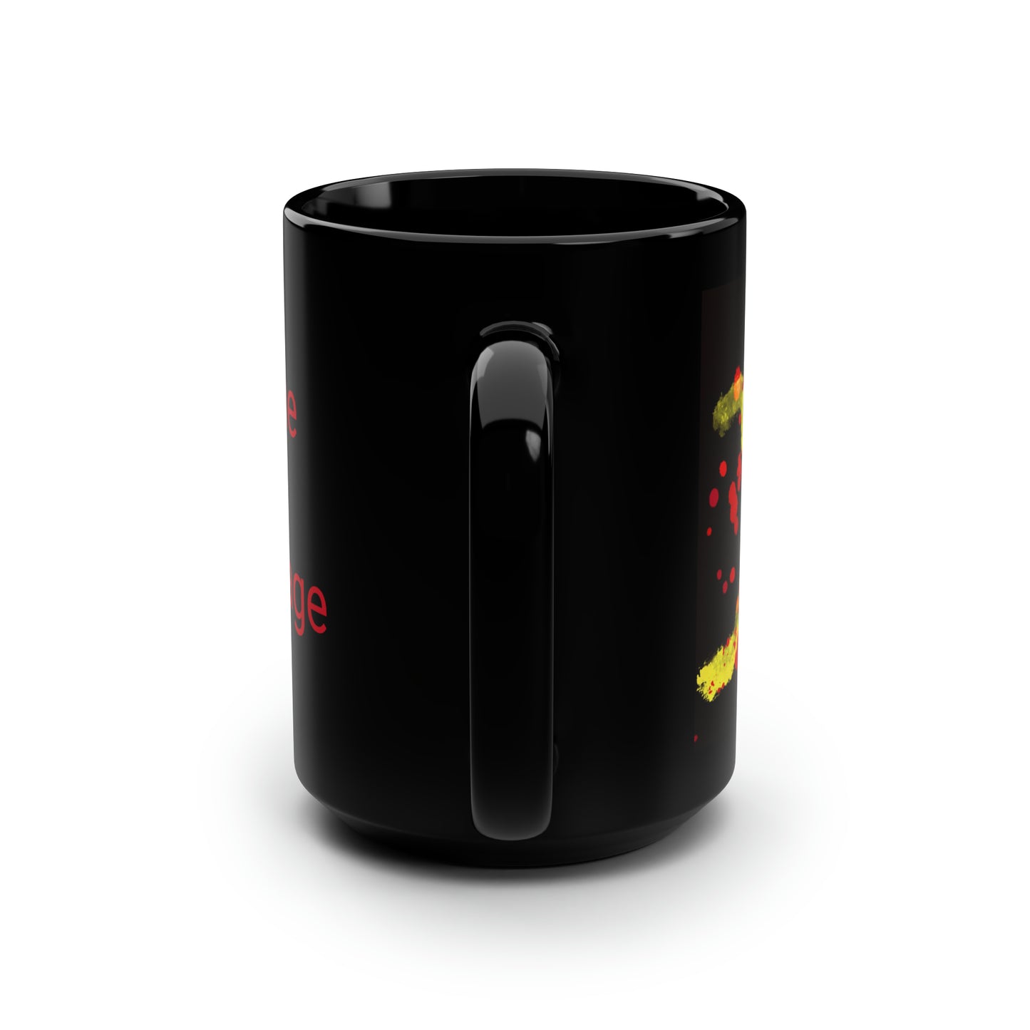 Your Monogram, CUSTOMIZE- Black Mug, 15oz- X