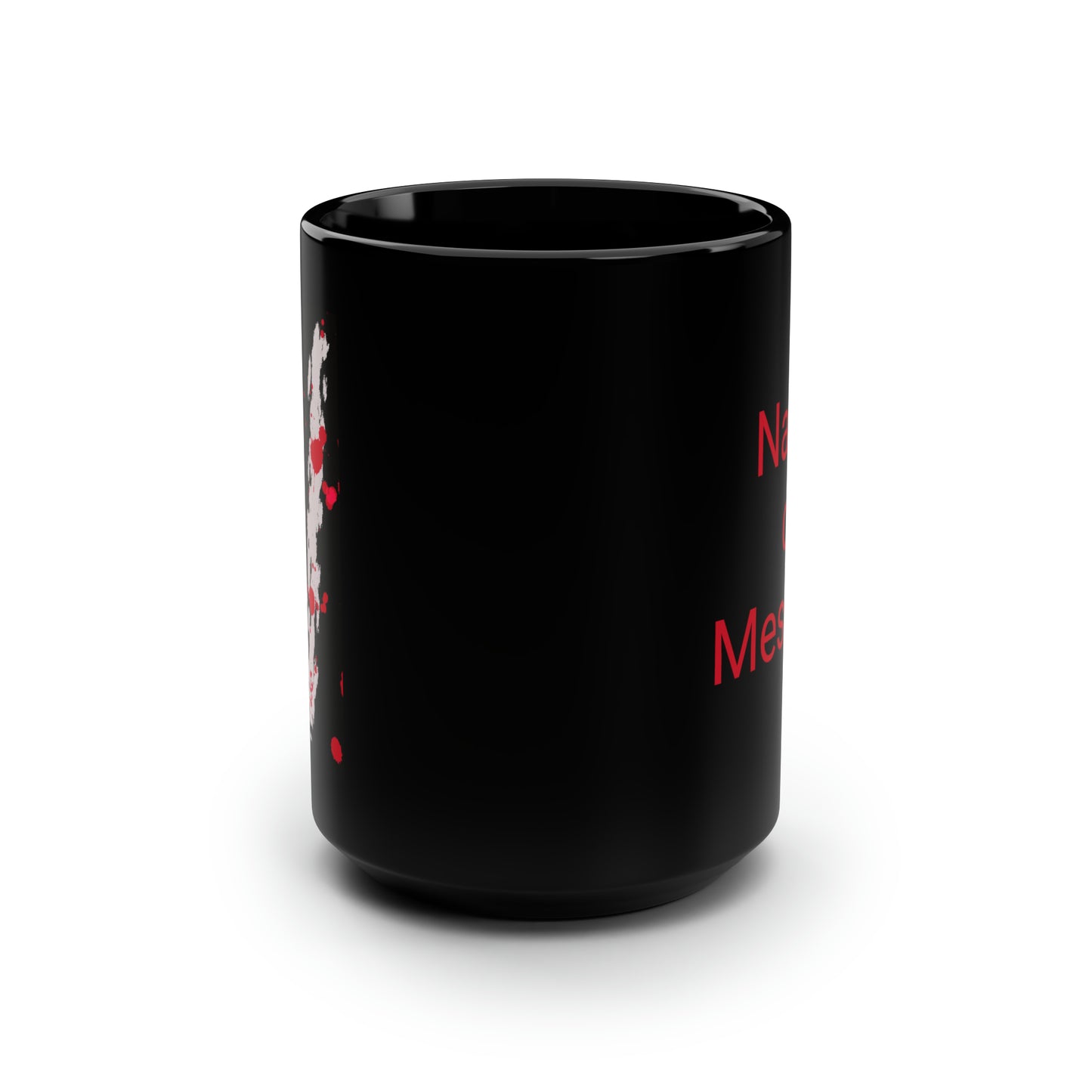 Your Monogram, CUSTOMIZE- Black Mug, 15oz- W