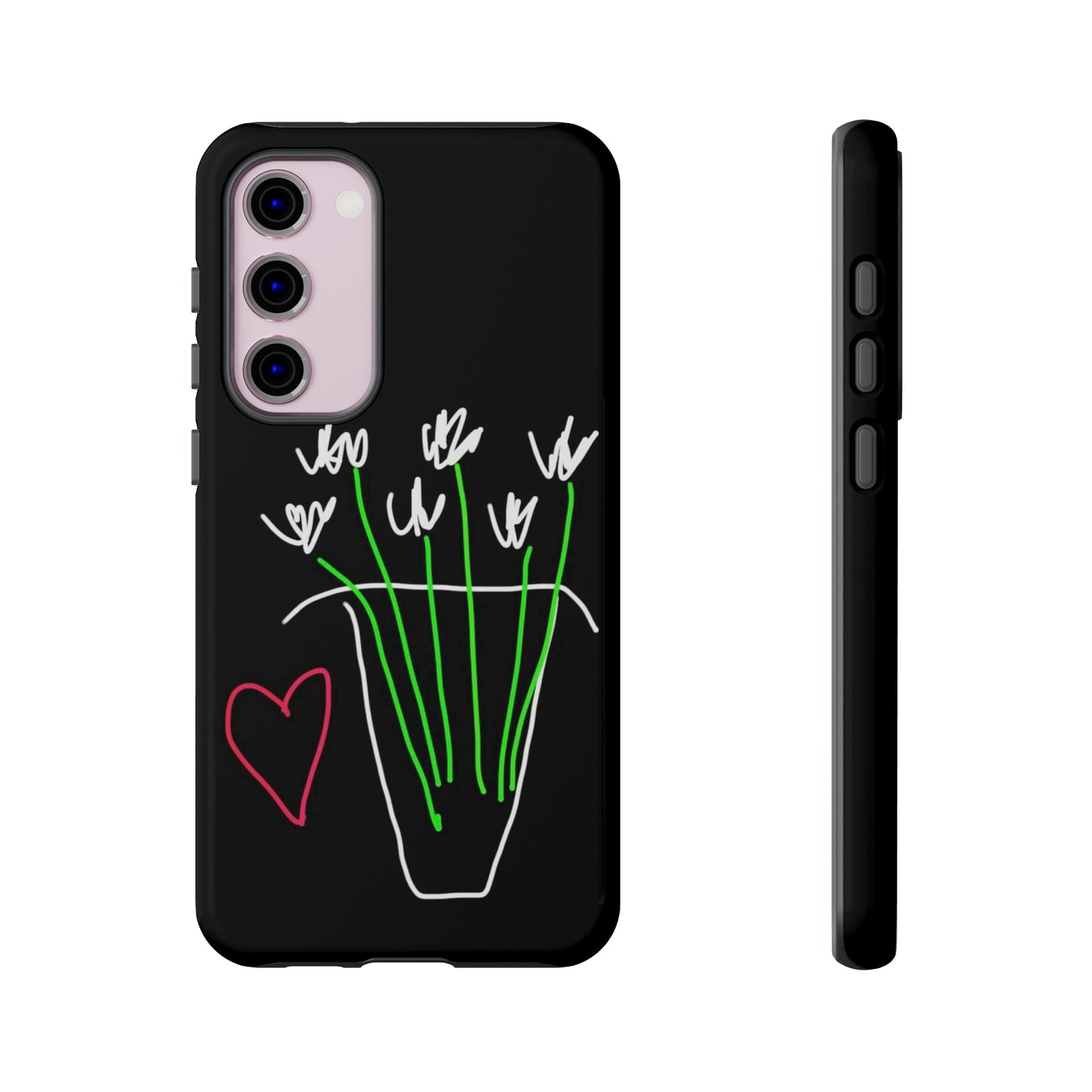 Vase, White Flowers- Tough Cases- 46 Phone Styles