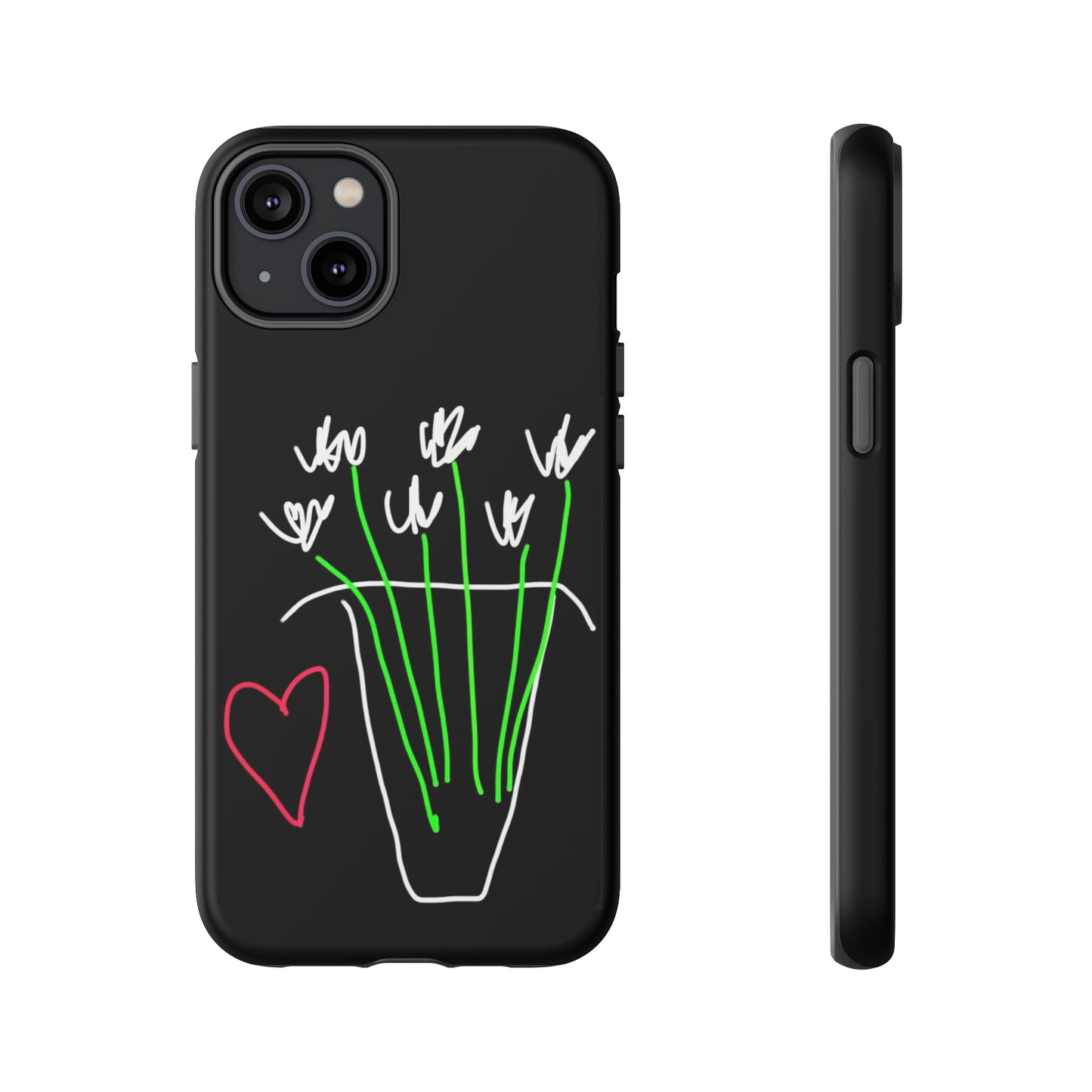 Vase, White Flowers- Tough Cases- 46 Phone Styles