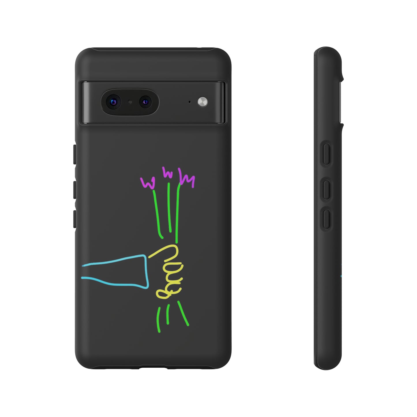 3 Purple Flowers- Tough Cases- 46 Phone Styles