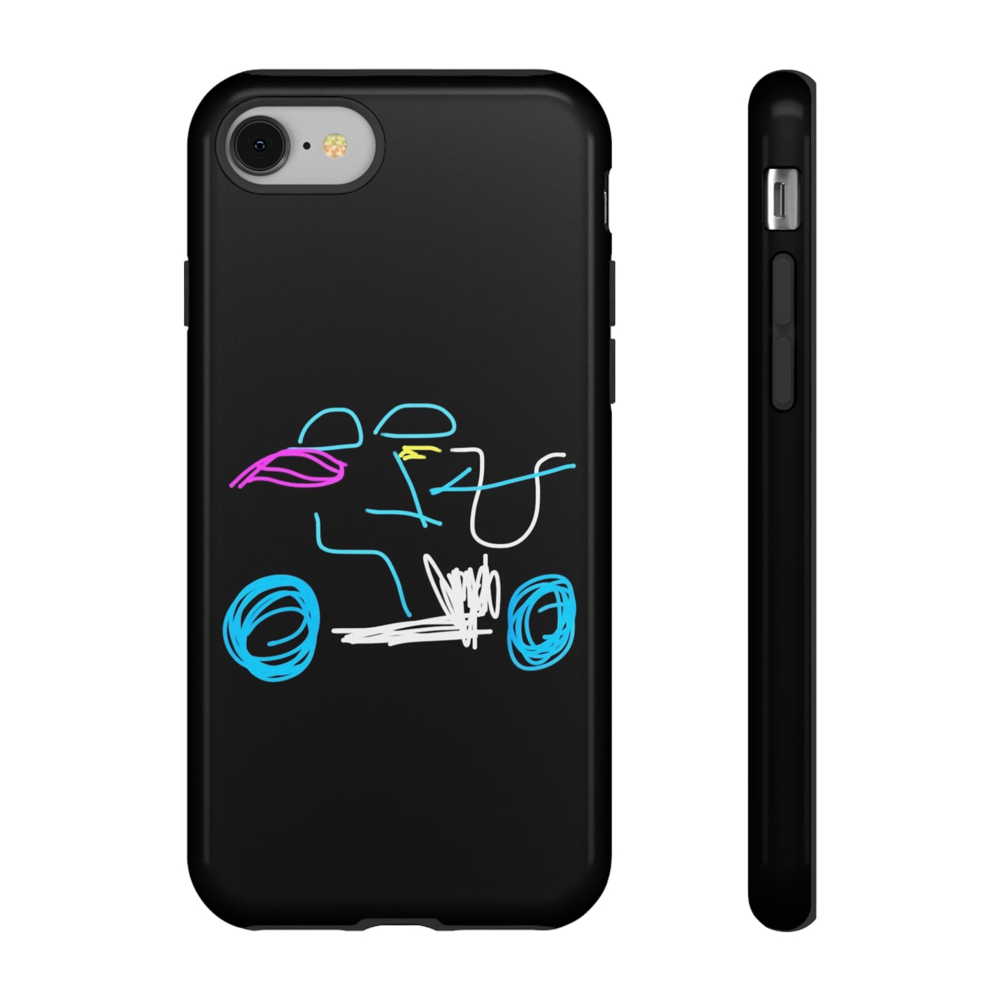 Brunette Biker Babe- Tough Cases- 46 Phone Styles