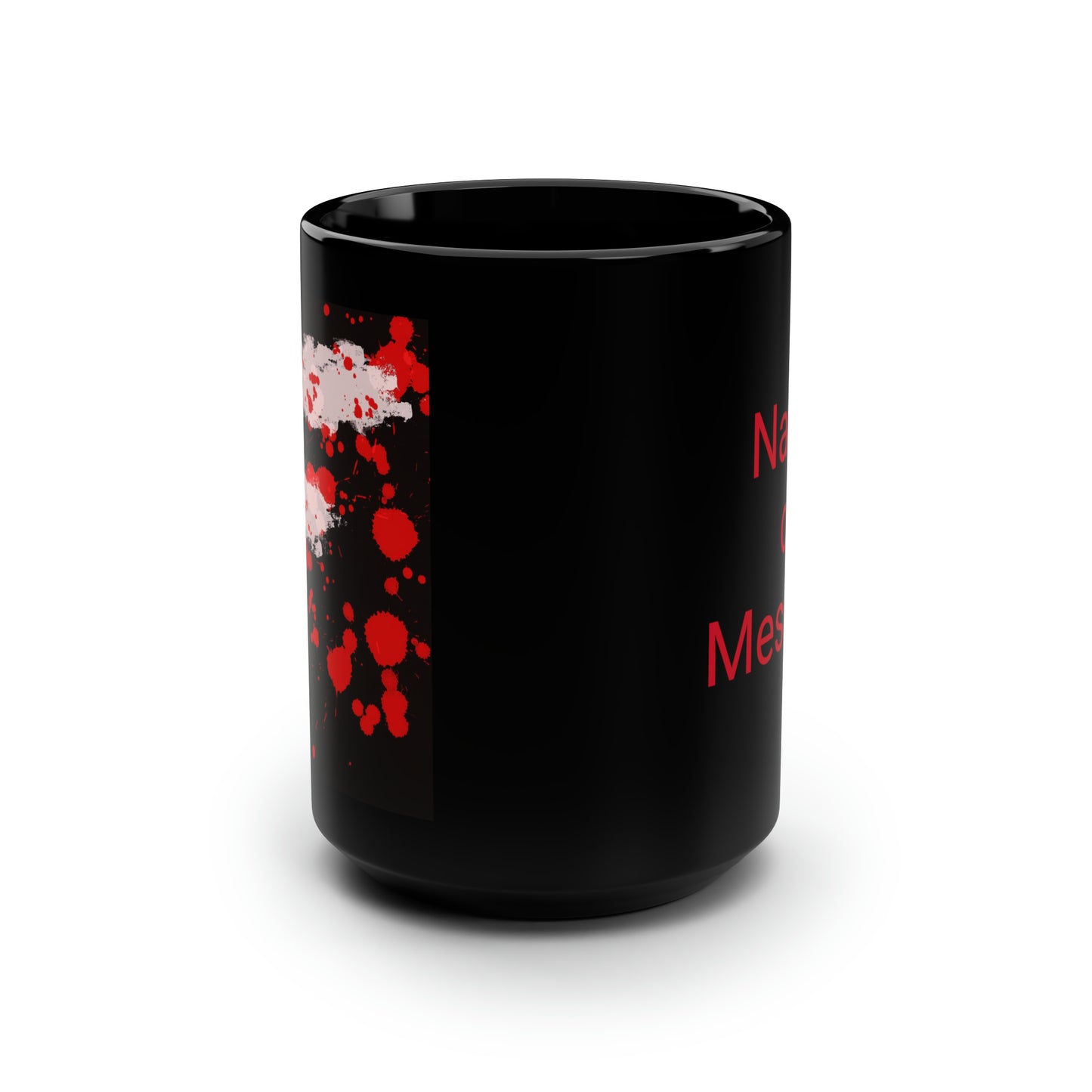 Your Monogram, CUSTOMIZE- Black Mug, 15oz- F