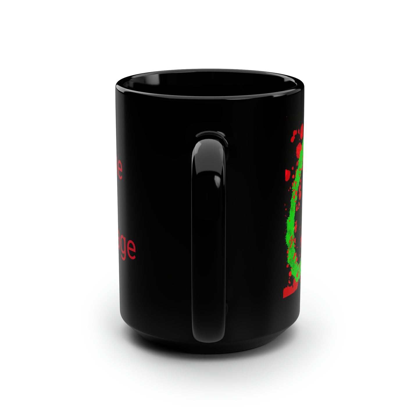 Your Monogram, CUSTOMIZE- Black Mug, 15oz- C