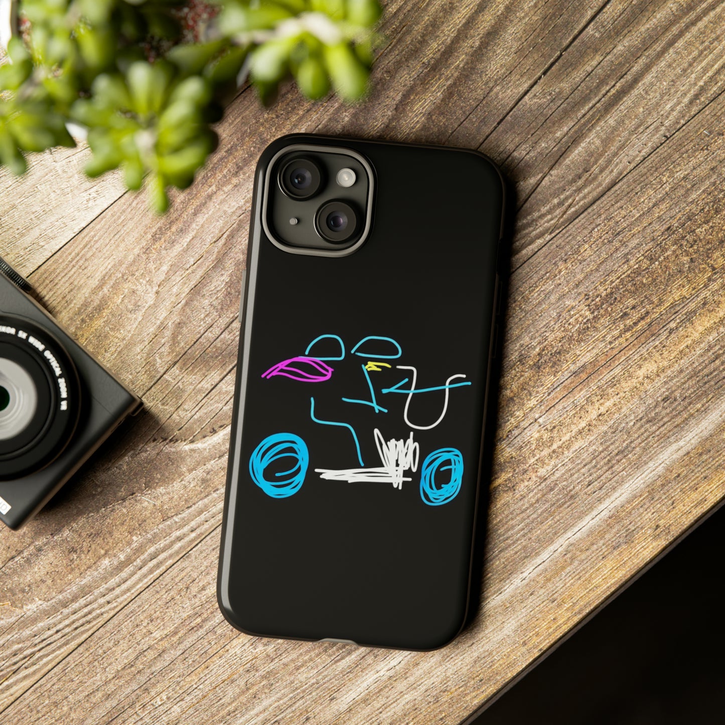 Brunette Biker Babe- Tough Cases- 46 Phone Styles