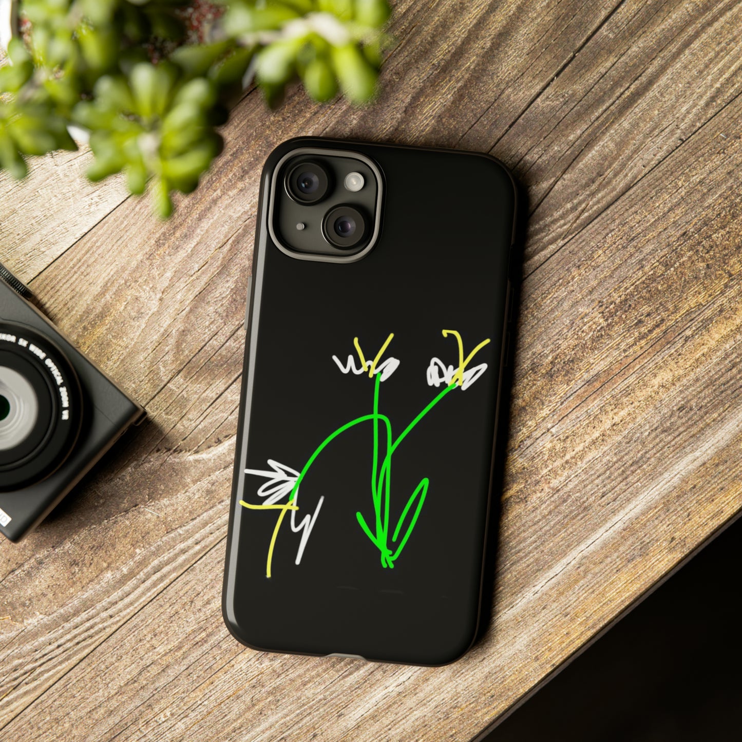 3 White Flowers- Tough Cases- 46 Phone Styles