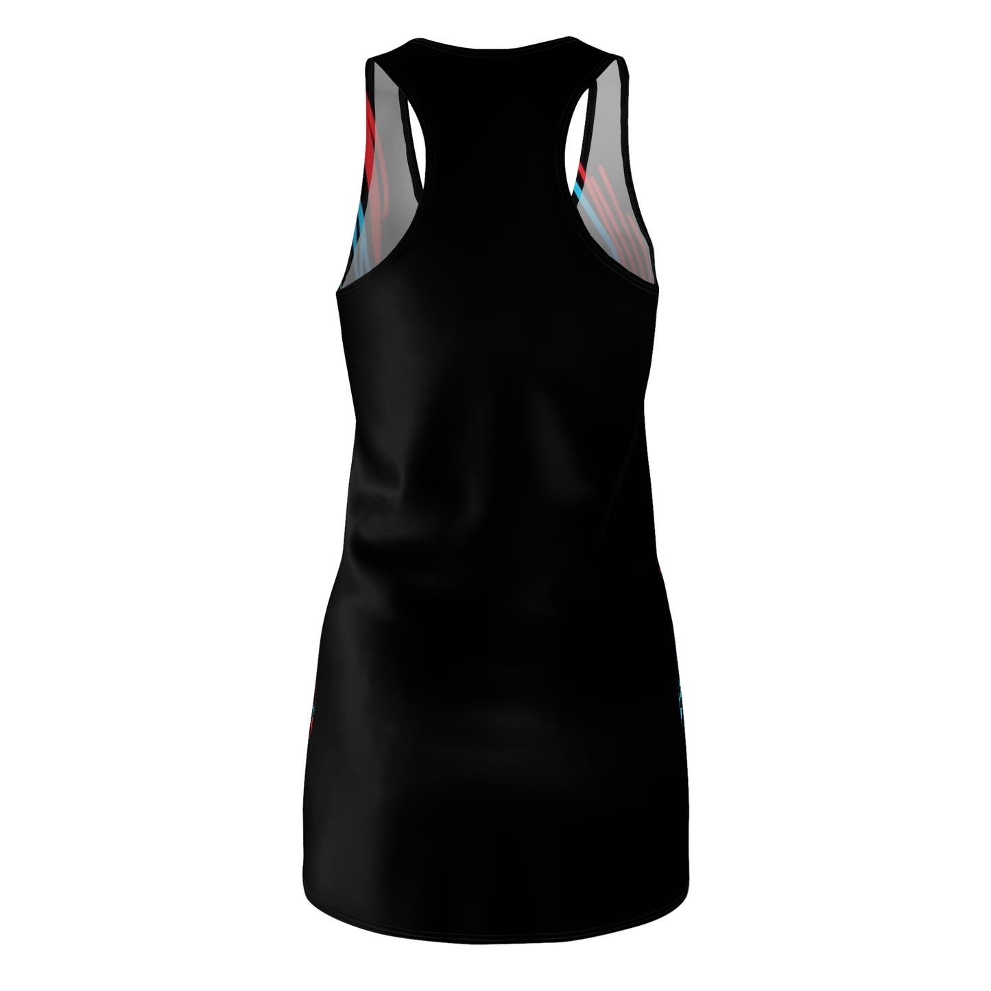 July 4th- Stars Stripes- Women's Cut & Sew Racerback Dress (AOP)- Black