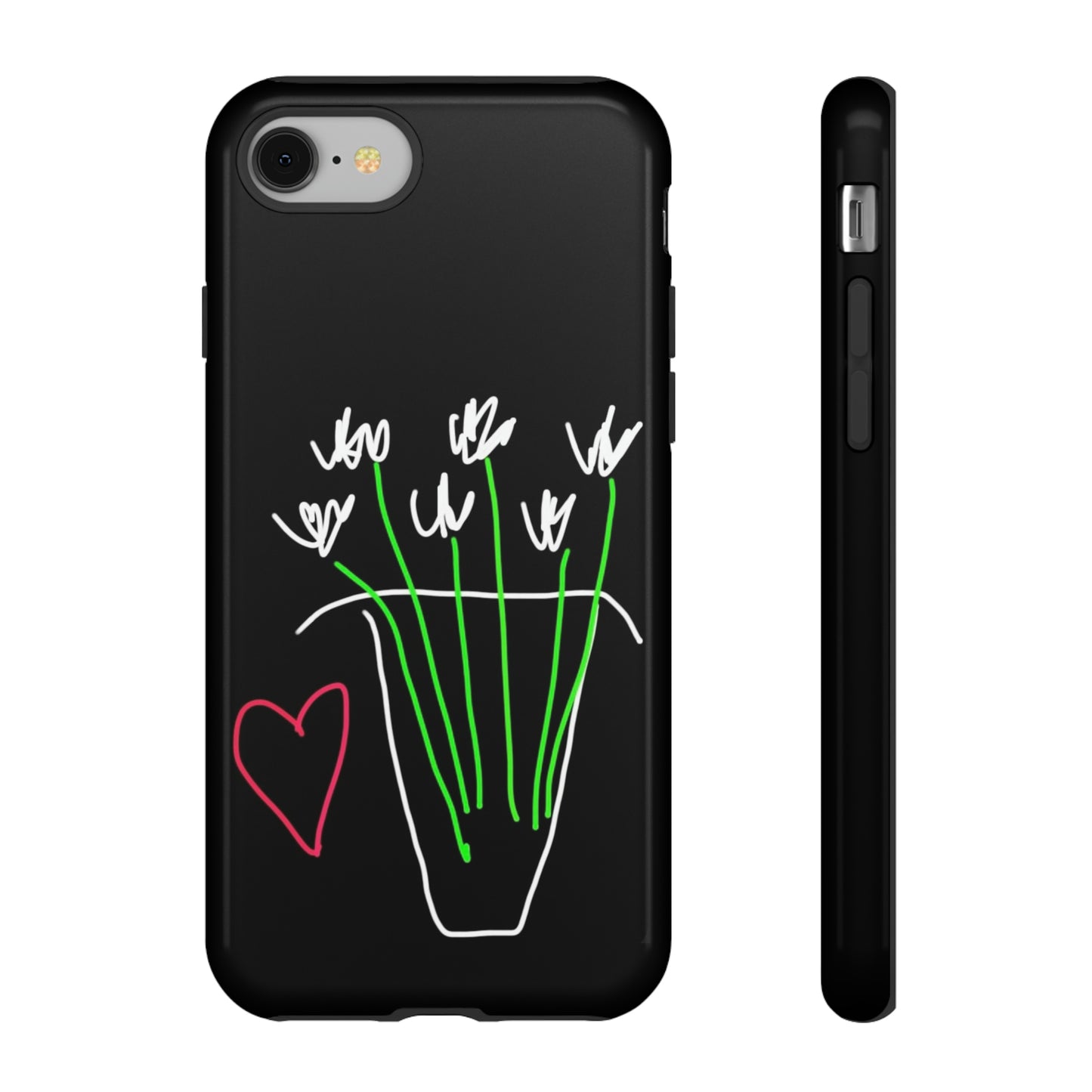 Vase, White Flowers- Tough Cases- 46 Phone Styles