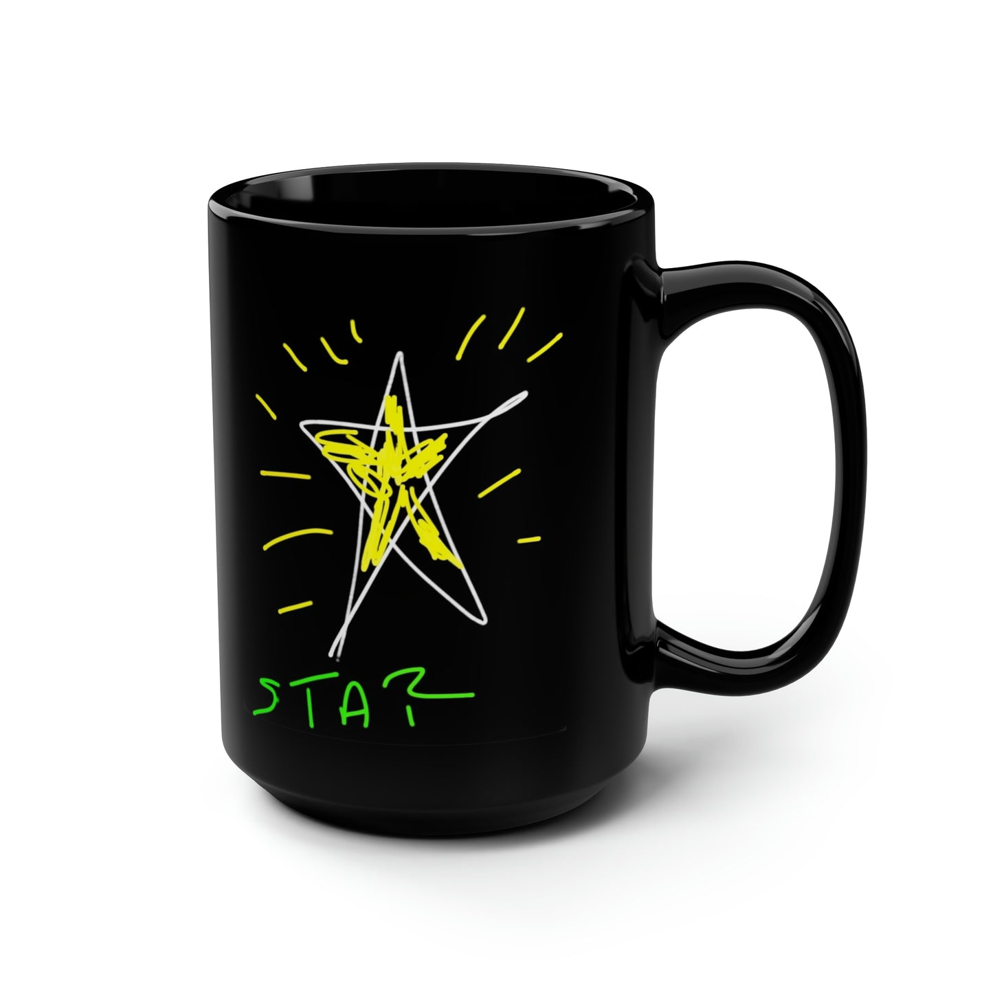 Star- Black Mug, 15oz