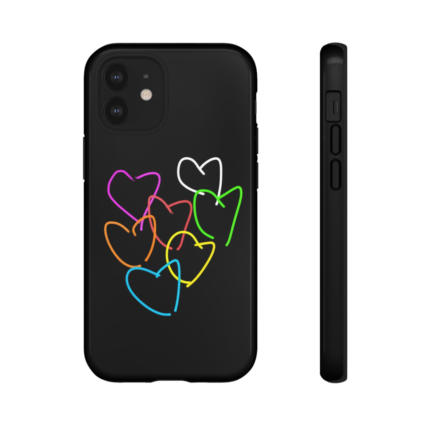 Colorful Hearts-Tough Cases- Large Hearts-- 46 Phone Styles