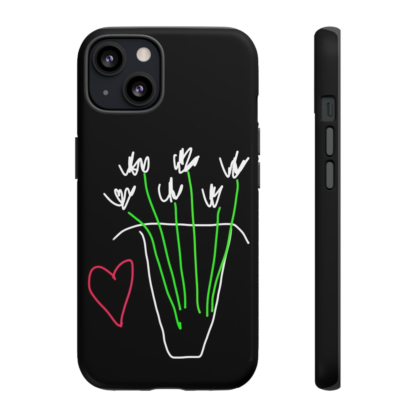 Vase, White Flowers- Tough Cases- 46 Phone Styles