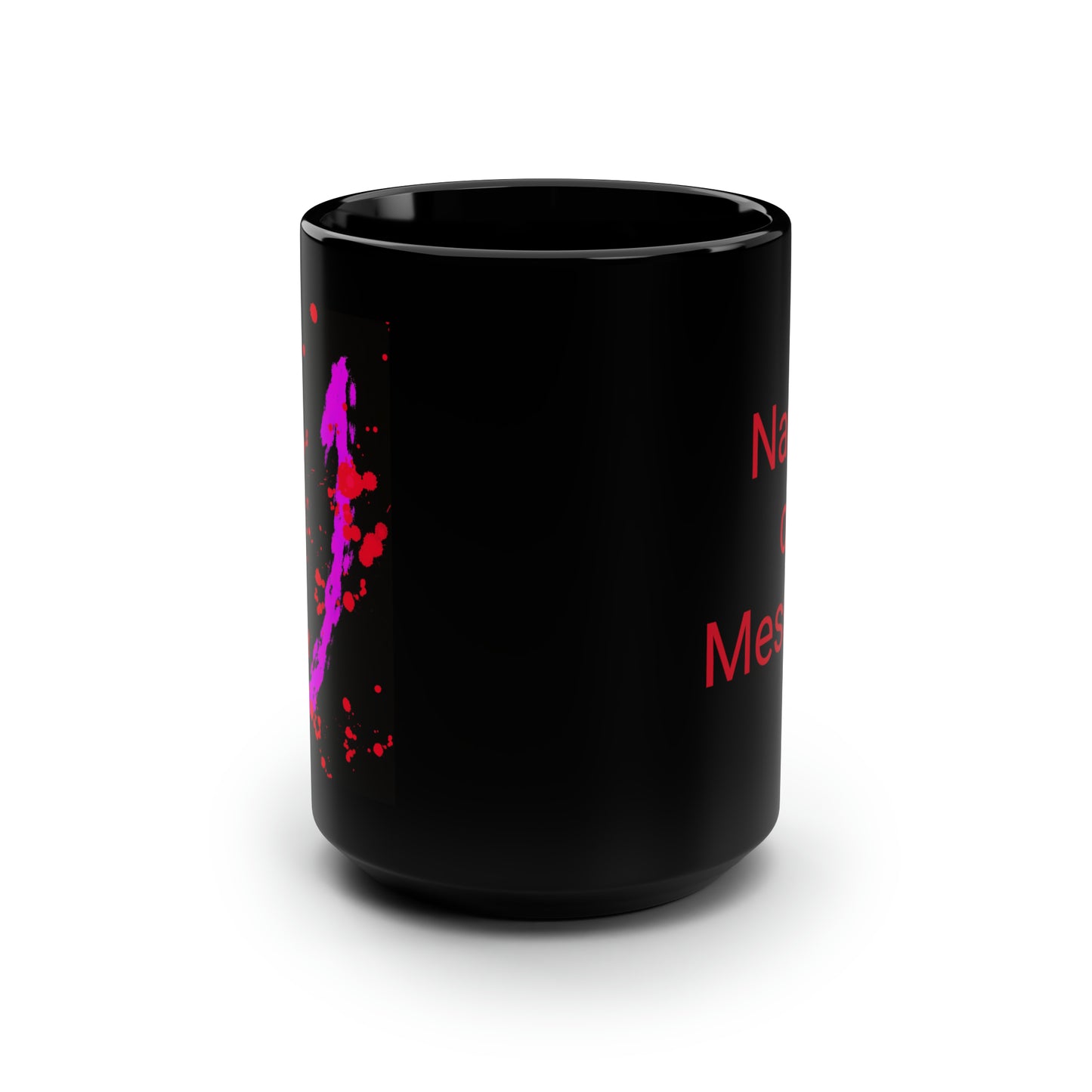 Your Monogram, CUSTOMIZE- Black Mug, 15oz- U