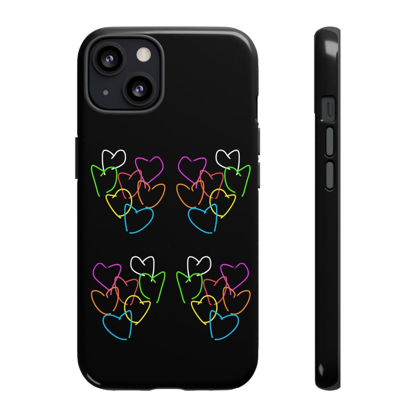 Colorful Hearts- Tough Cases- 46 Phone Styles