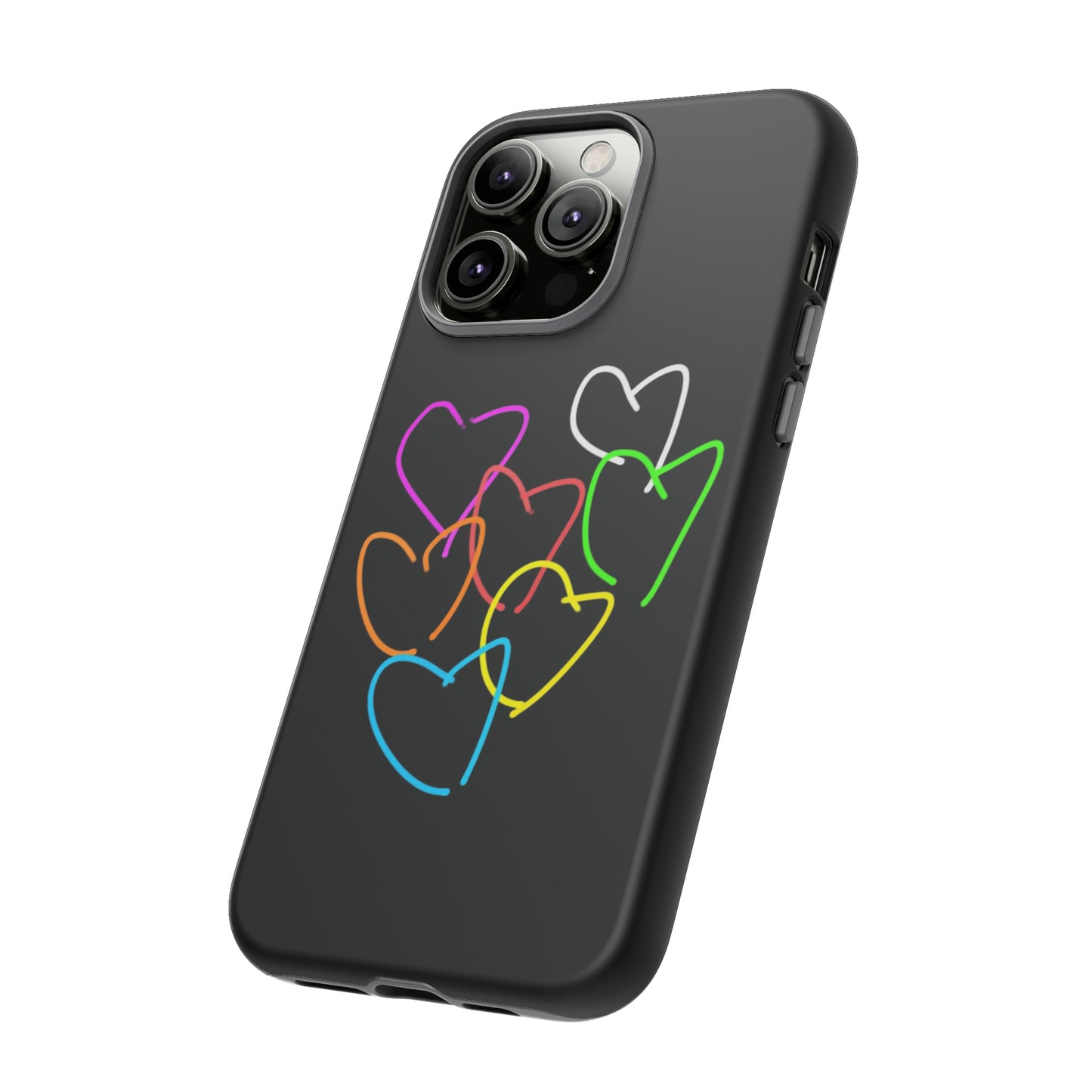 Colorful Hearts-Tough Cases- Large Hearts-- 46 Phone Styles