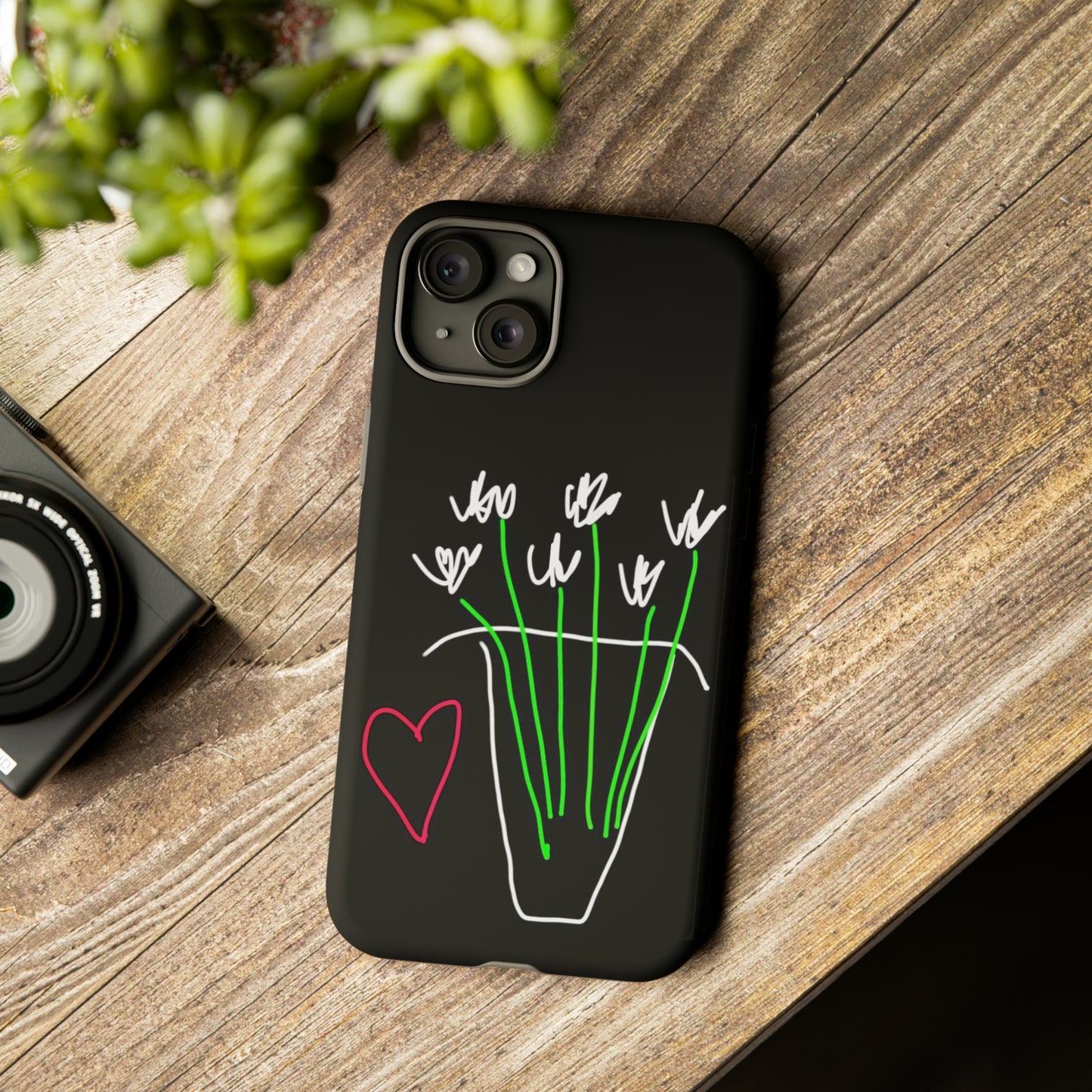 Vase, White Flowers- Tough Cases- 46 Phone Styles