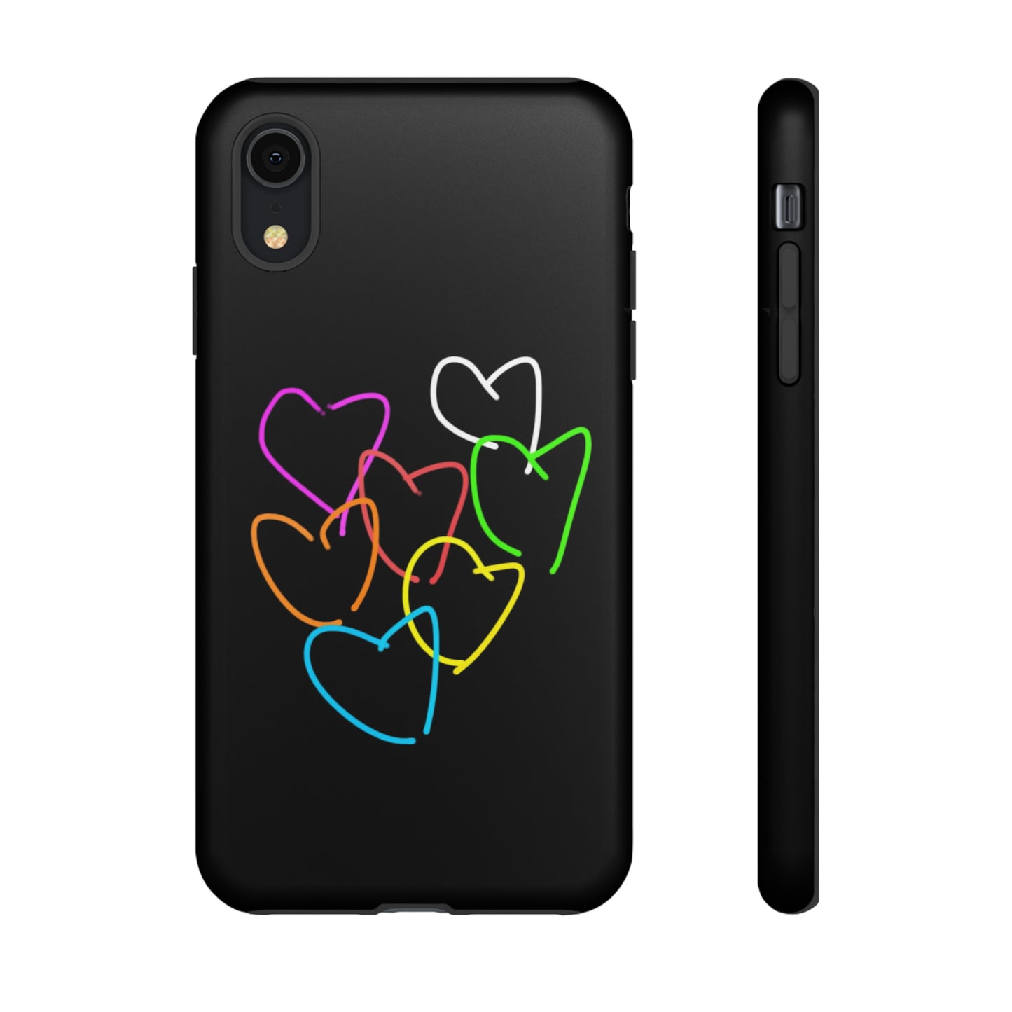 Colorful Hearts-Tough Cases- Large Hearts-- 46 Phone Styles