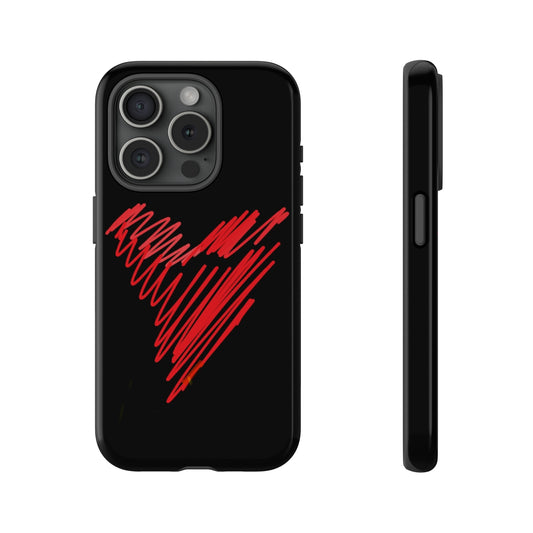 Scribble Heart- Tough Cases- 46 Phone Styles