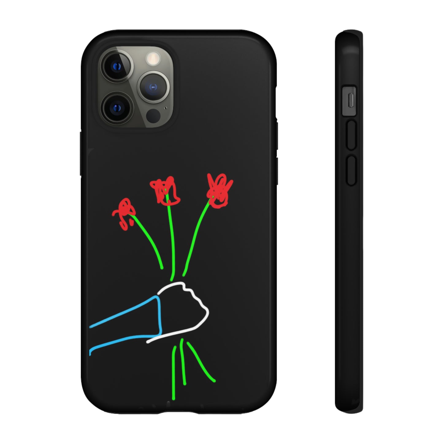 3 Red Flowers- Tough Cases- 46 Phone Styles