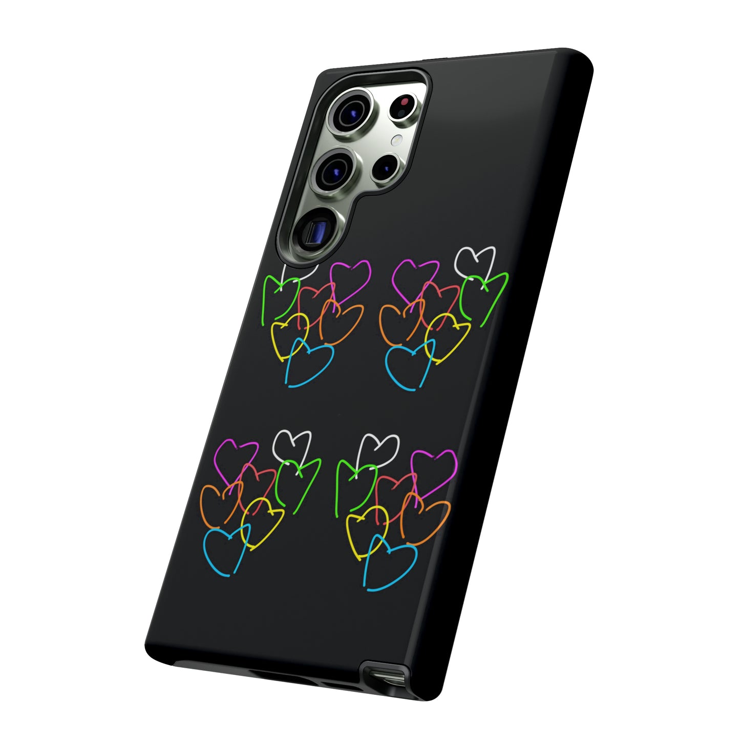 Colorful Hearts- Tough Cases- 46 Phone Styles