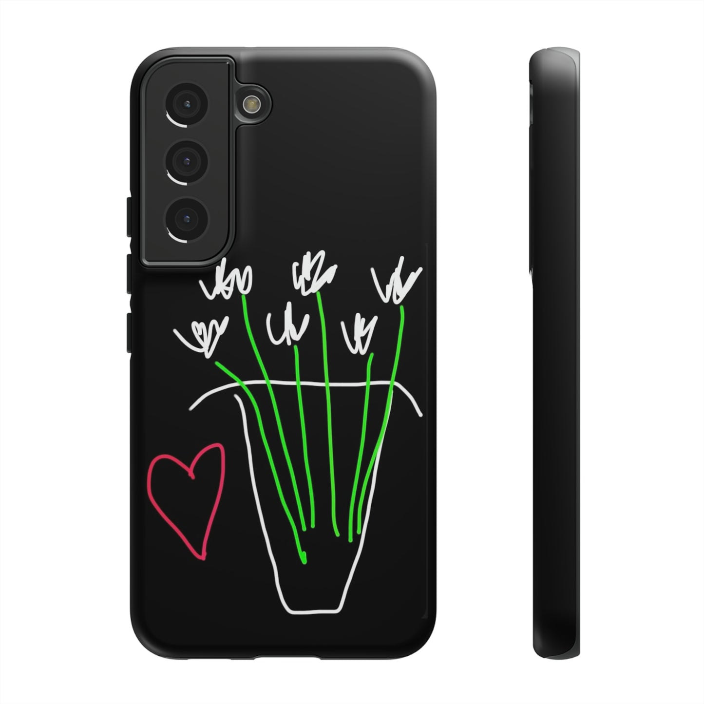 Vase, White Flowers- Tough Cases- 46 Phone Styles