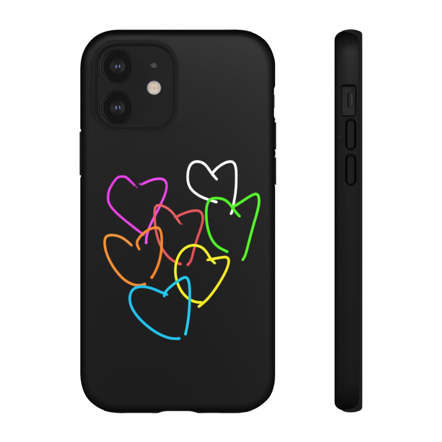 Colorful Hearts-Tough Cases- Large Hearts-- 46 Phone Styles