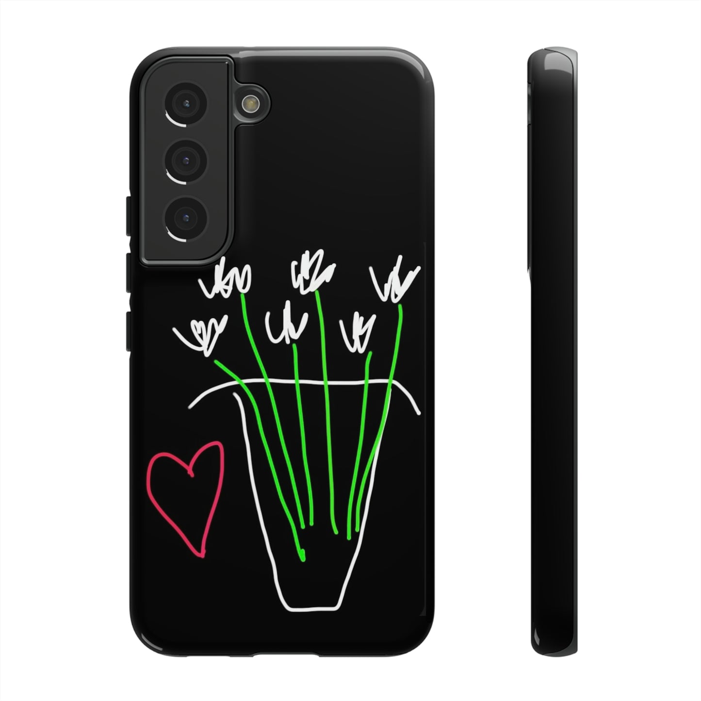 Vase, White Flowers- Tough Cases- 46 Phone Styles