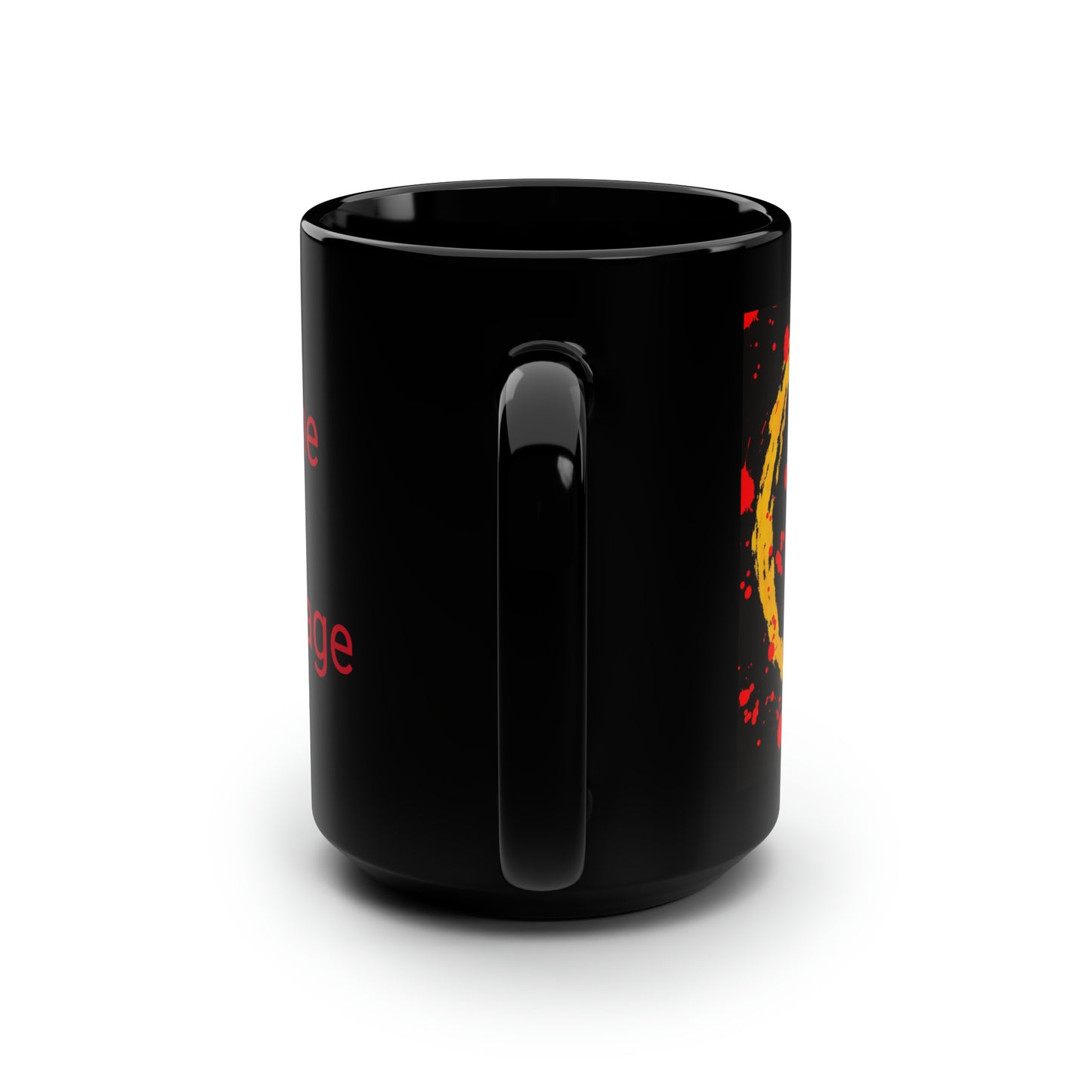 Your Monogram, CUSTOMIZE- Black Mug, 15oz- O