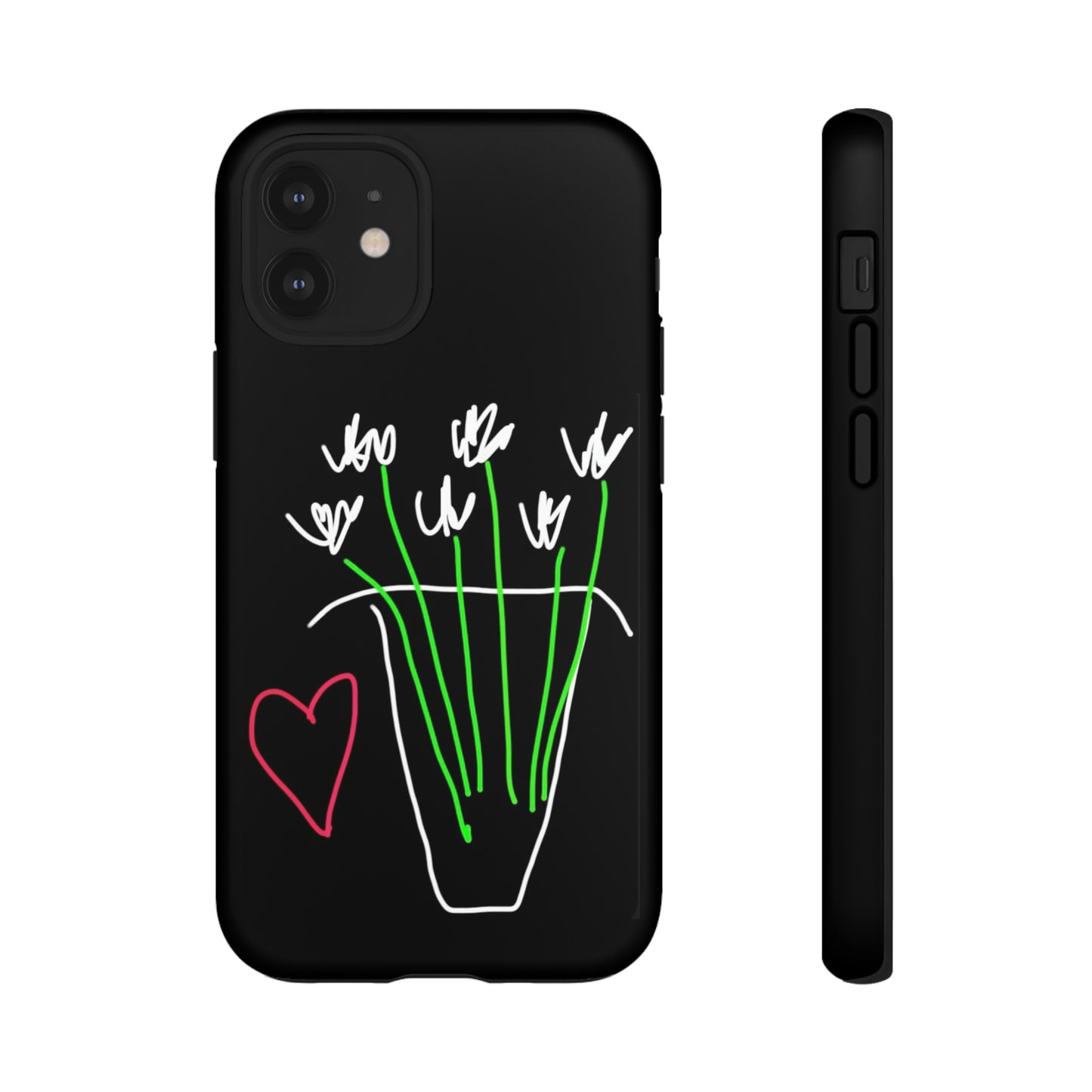 Vase, White Flowers- Tough Cases- 46 Phone Styles