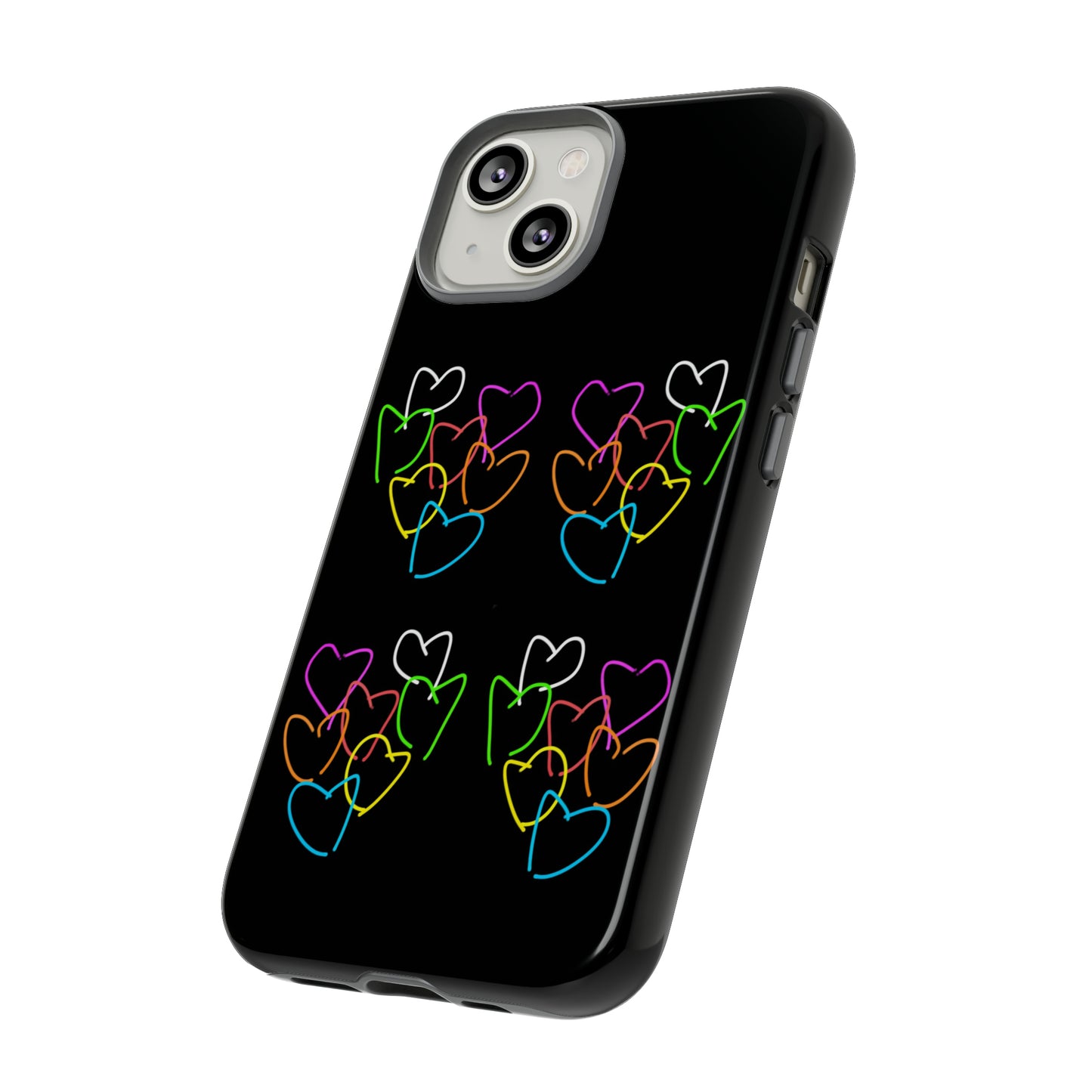 Colorful Hearts- Tough Cases- 46 Phone Styles