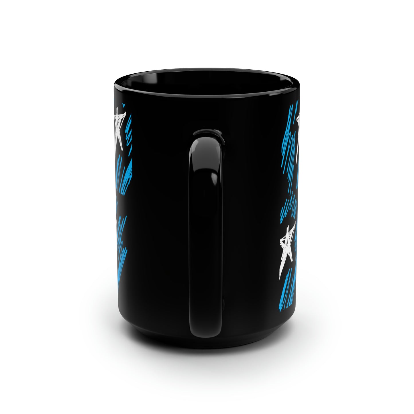 July 4th- Star Field- Black Mug, 15oz