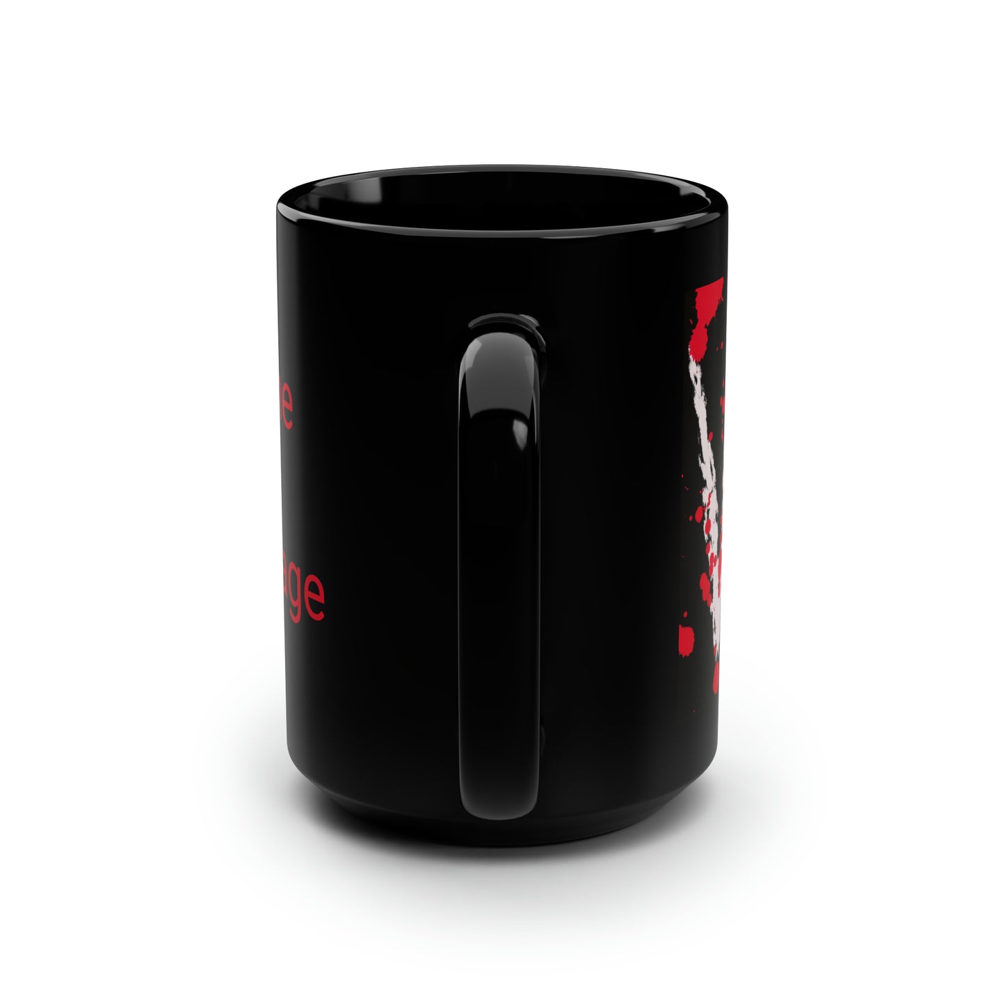 Your Monogram, CUSTOMIZE- Black Mug, 15oz- W