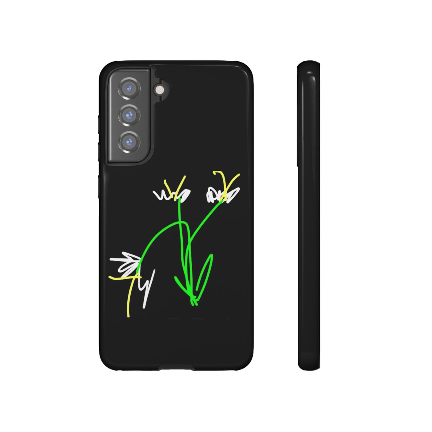 3 White Flowers- Tough Cases- 46 Phone Styles