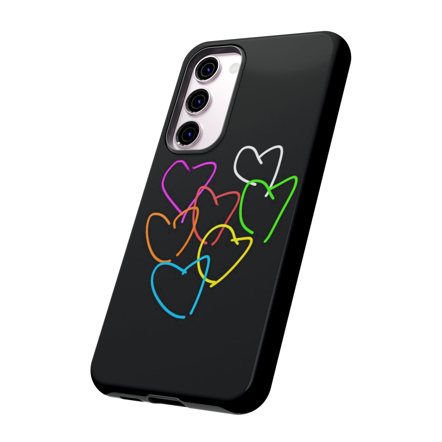 Colorful Hearts-Tough Cases- Large Hearts-- 46 Phone Styles