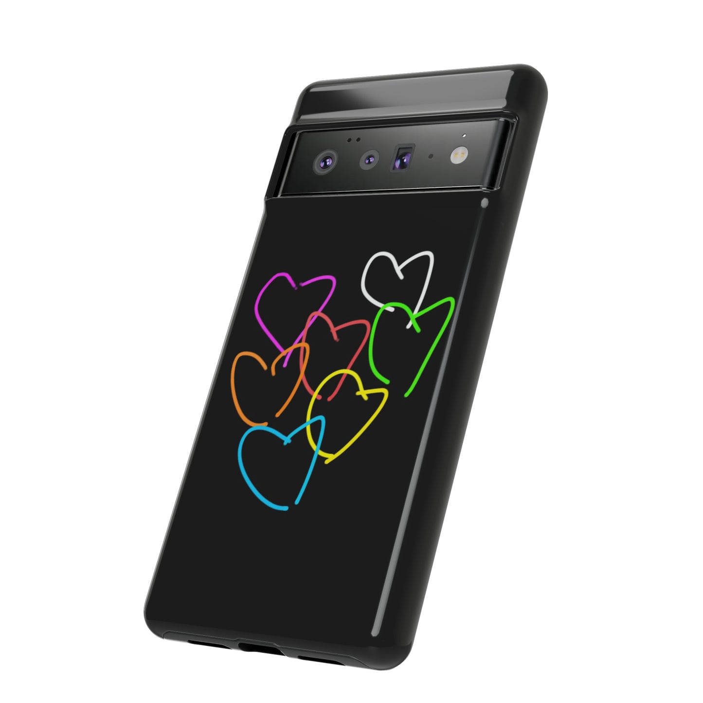 Colorful Hearts-Tough Cases- Large Hearts-- 46 Phone Styles