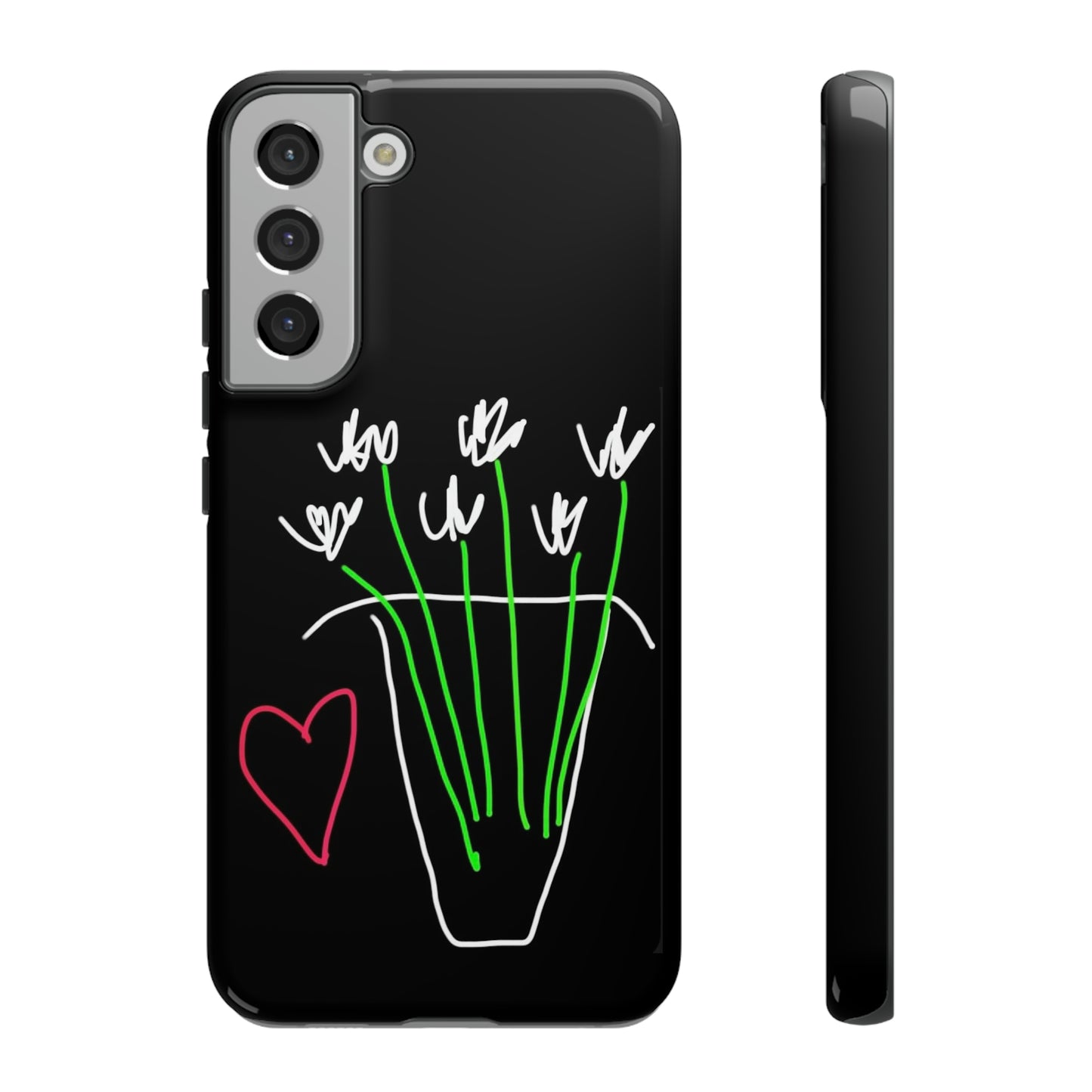 Vase, White Flowers- Tough Cases- 46 Phone Styles