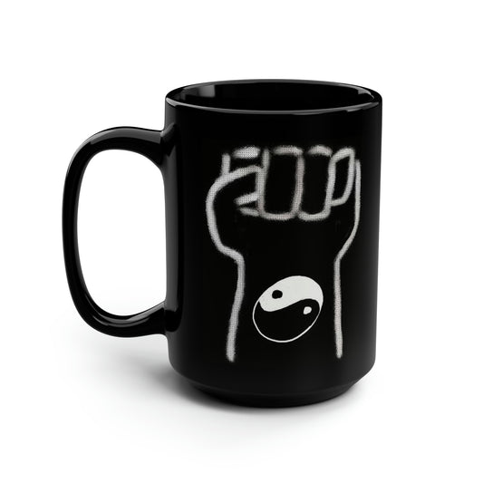 Tattoo- Black Mug, 15oz- Yin Yang/Namaste, Motherfucker