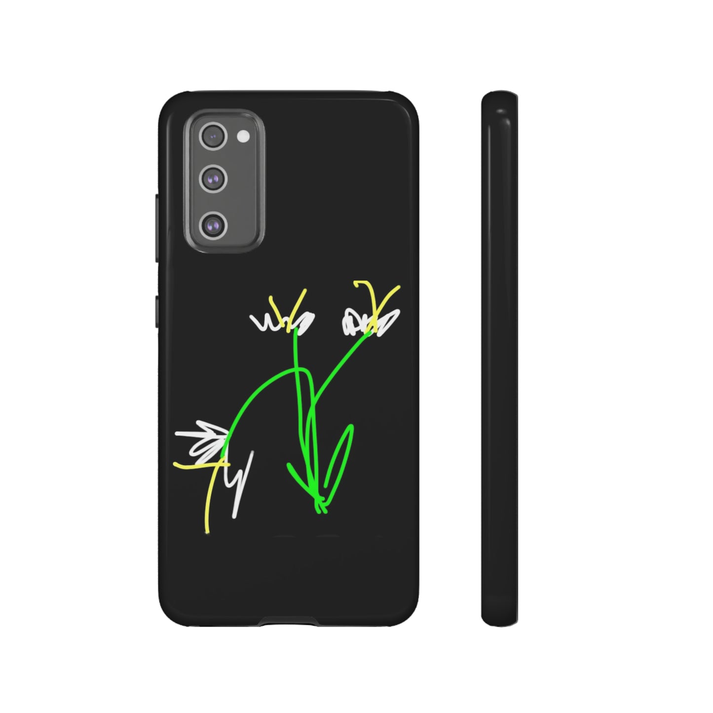 3 White Flowers- Tough Cases- 46 Phone Styles