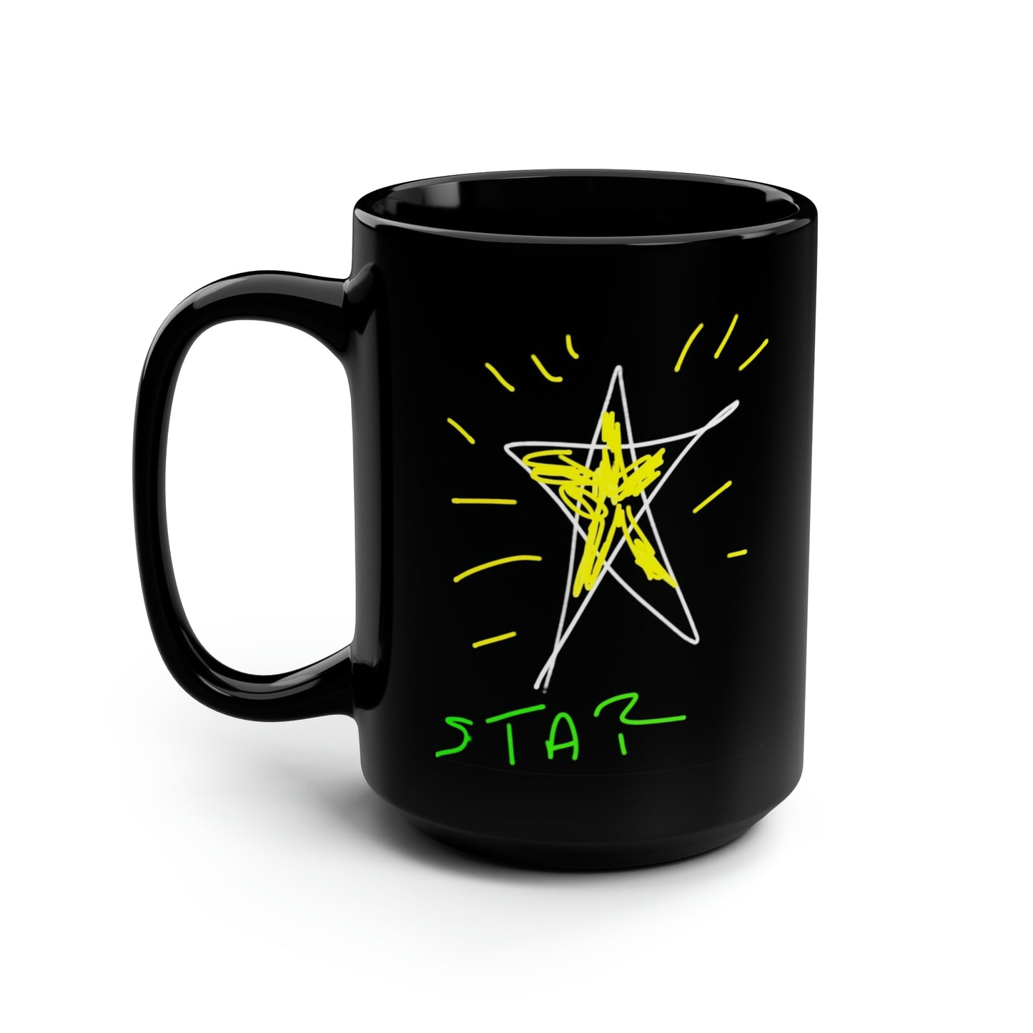 Star- Black Mug, 15oz