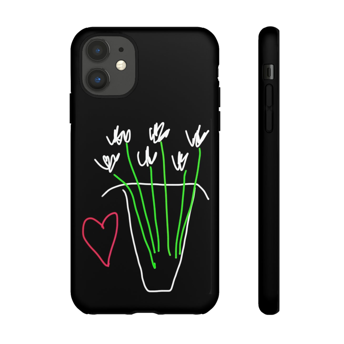 Vase, White Flowers- Tough Cases- 46 Phone Styles