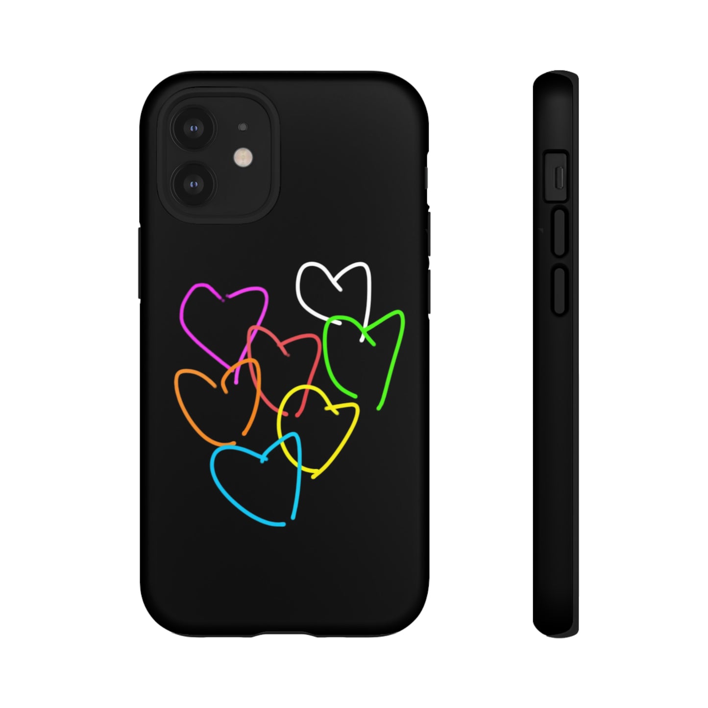 Colorful Hearts-Tough Cases- Large Hearts-- 46 Phone Styles